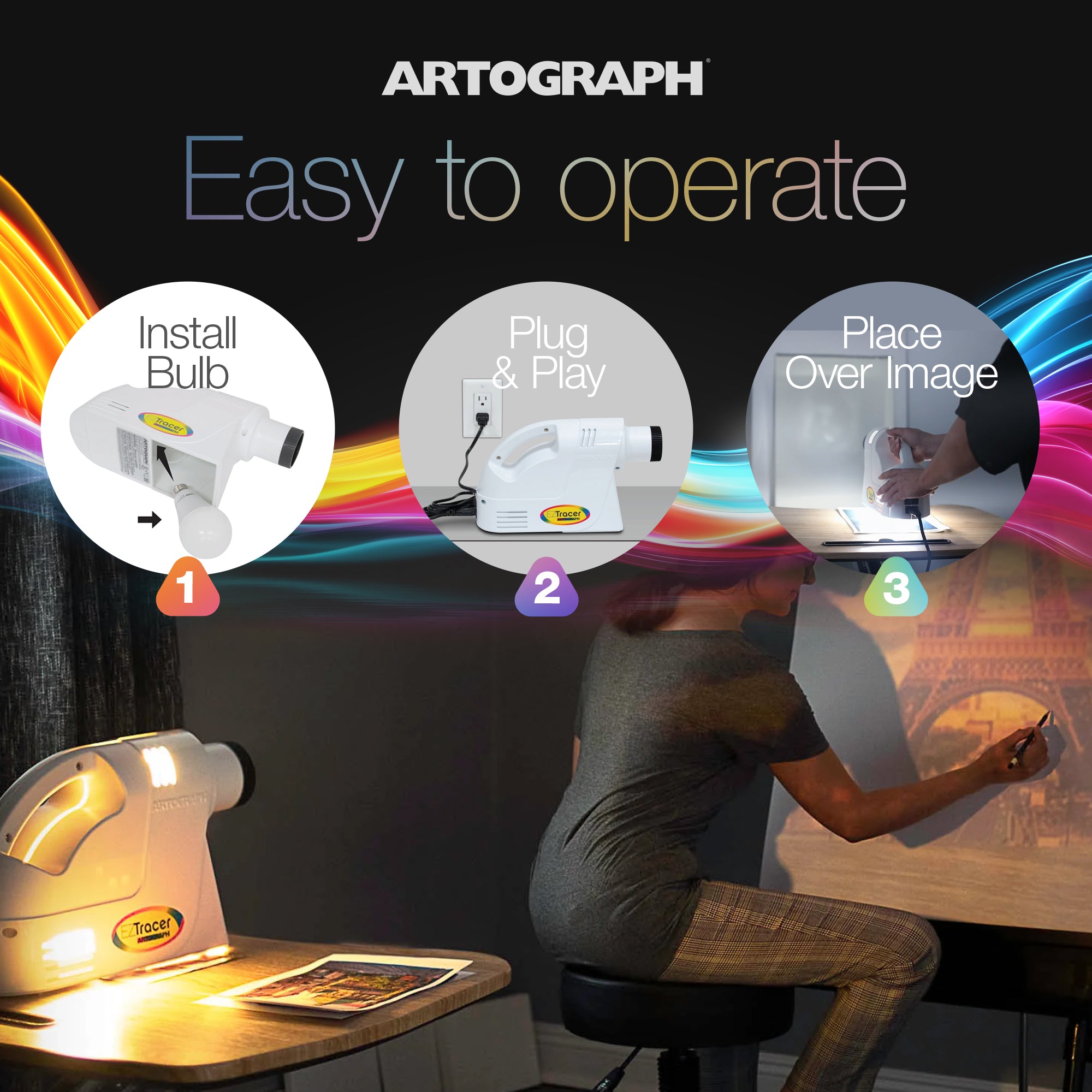 Artograph EZ Tracer Portable 15W LED Art Projector with 163mm Lens (For Parts)