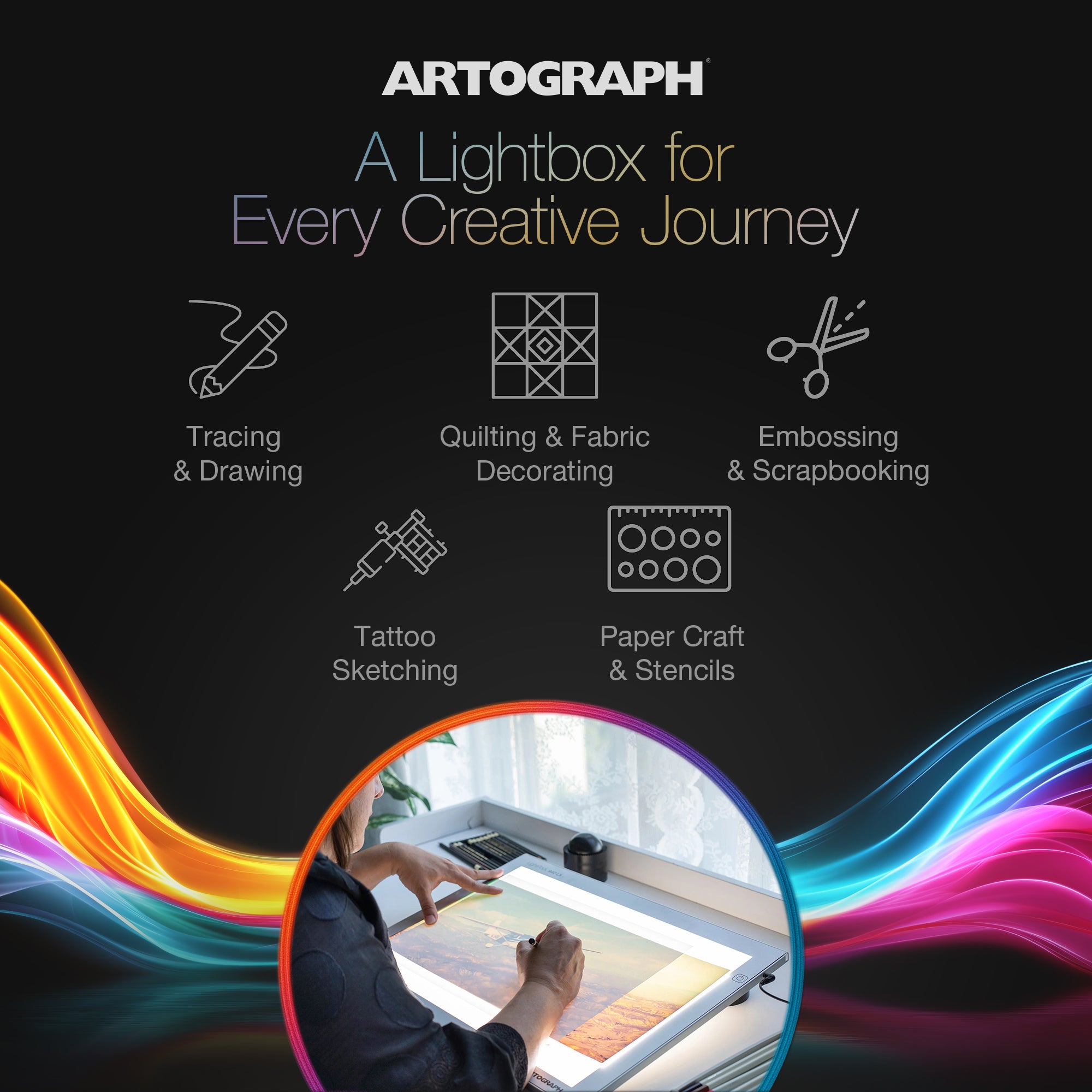Artograph LightPad LX 940 12x17 Inch Art Tracing Light Box (Open Box) - VMInnovations