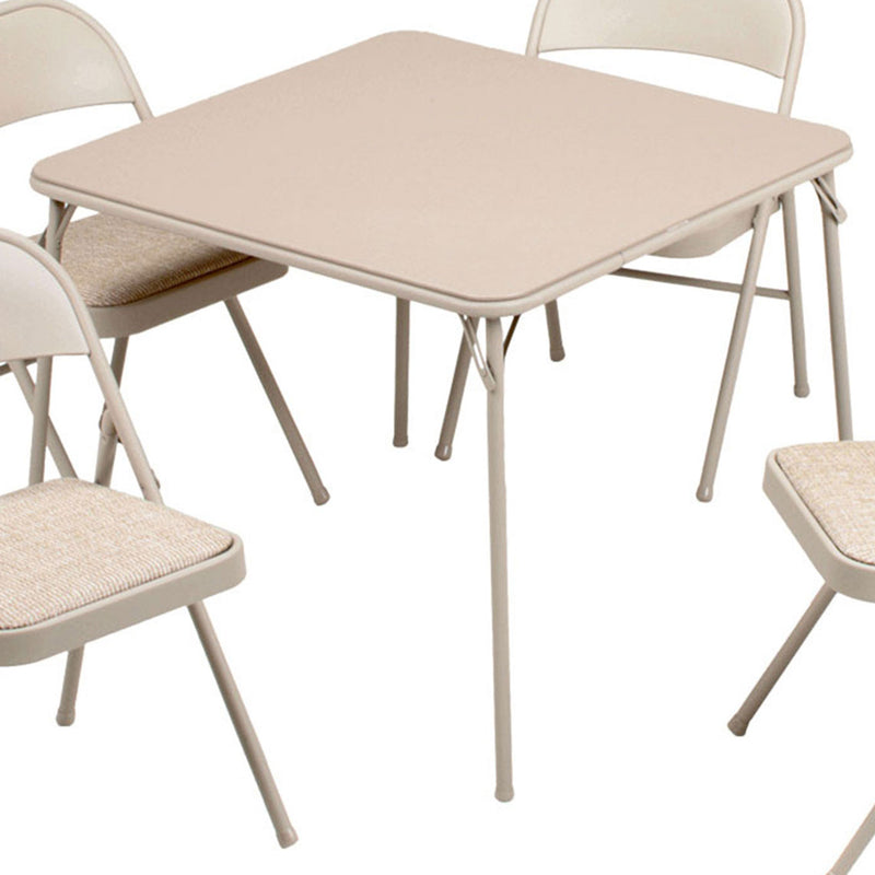 MECO Sudden Comfort 5 Piece 34x34 Card Table and 4 Chairs Folding Furniture Set
