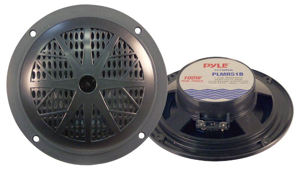 2) New PYLE PLMR51B 5.25" 200 Watt Marine/Boat Full-Range Audio Speakers Stereo - VMInnovations