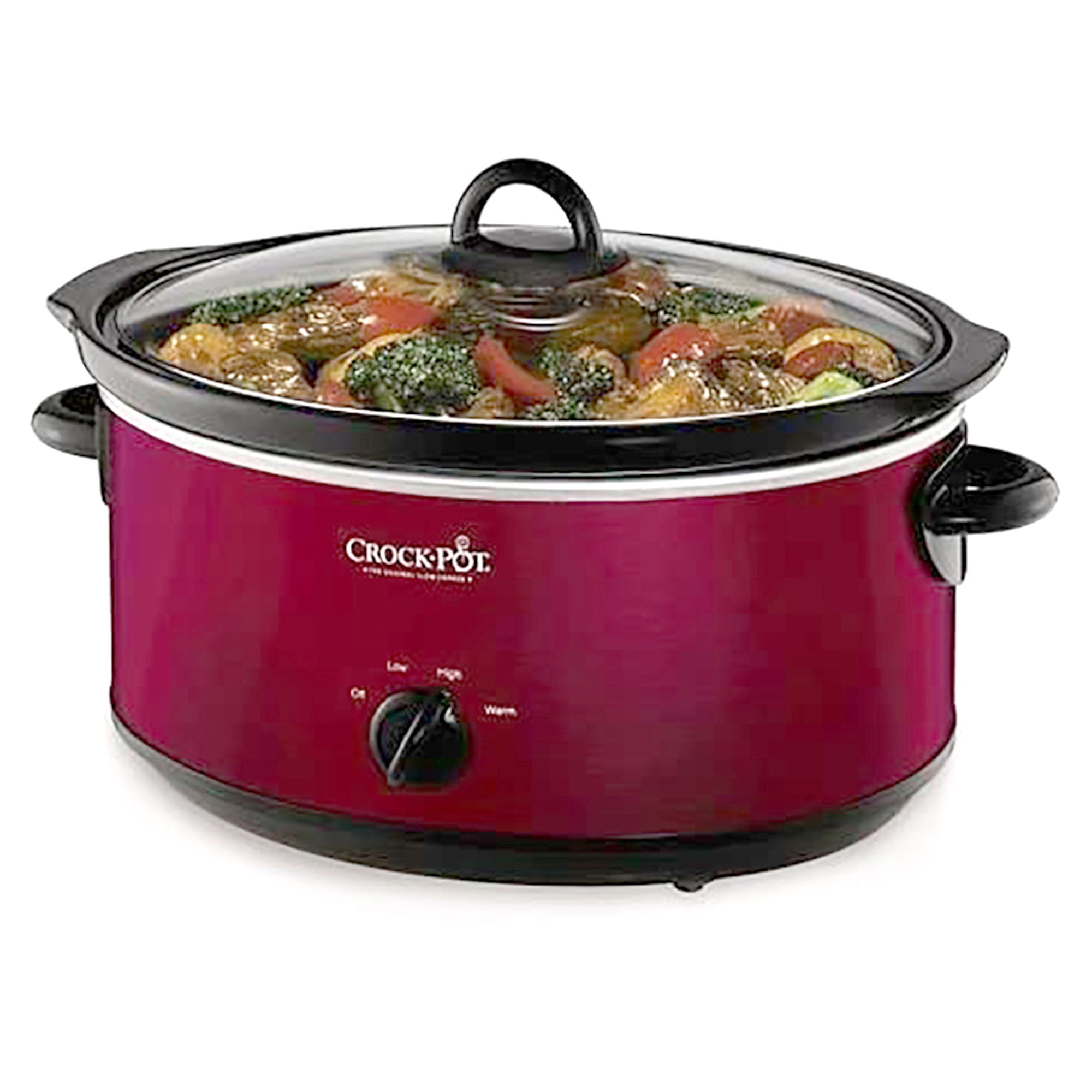 Crock-Pot 7 Quart Capacity Food Slow Cooker Home Cooking Appliance, Red (Used) - VMInnovations