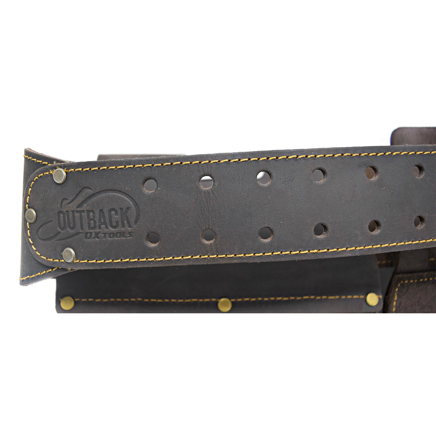 Outback OX Oil Tanned Leather 22 Tool Pockets Drywaller's Rig, Brown (Open Box)