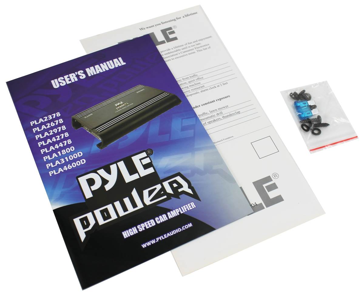 Pyle PLA2378 Bridgeable 2 Channel 2000 Watt Car Audio Mosfet Amplifier (2 Pack)