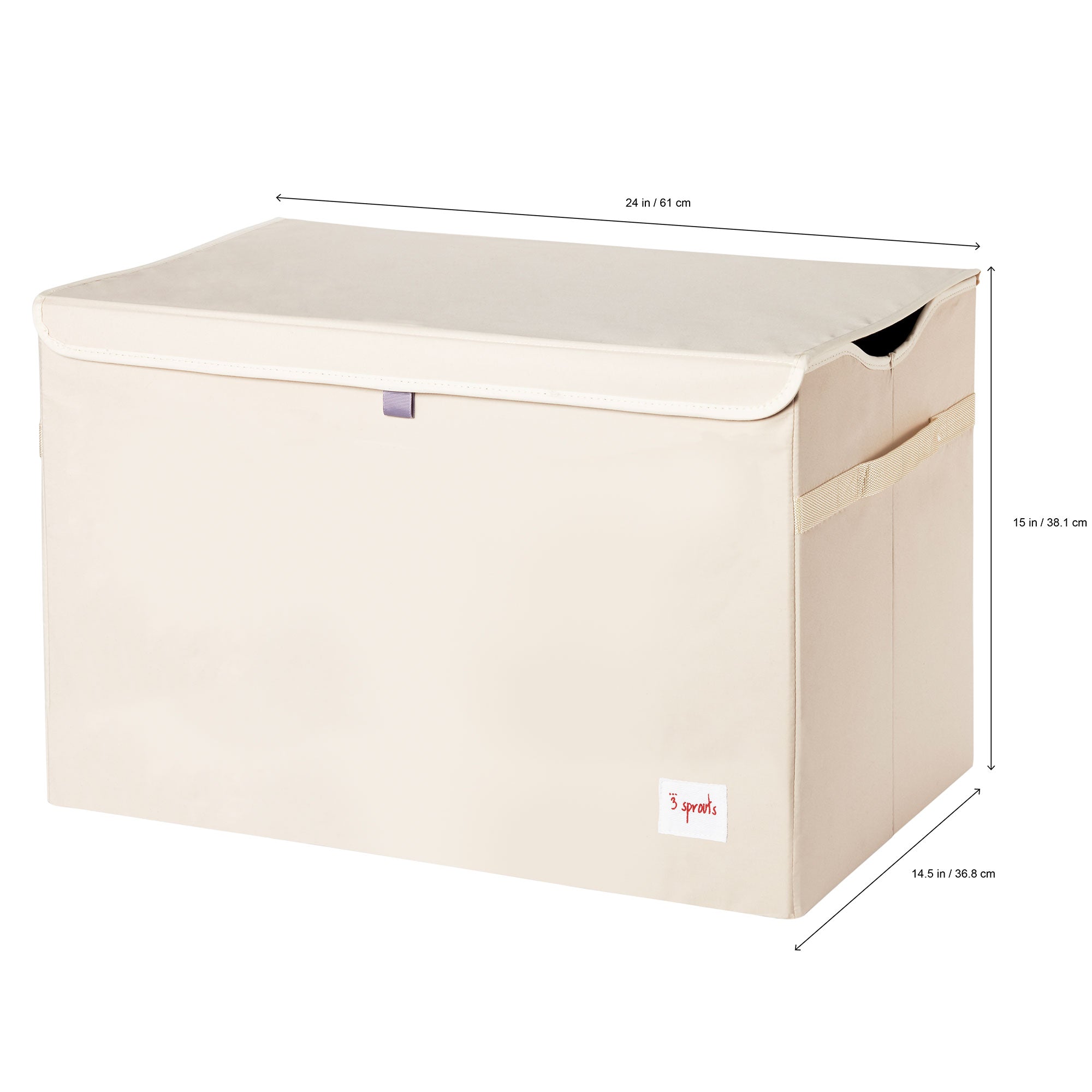 3 Sprouts Children's Nursery Room Soft Fabric Storage Trunk Toy Chest Box, Sloth - VMInnovations