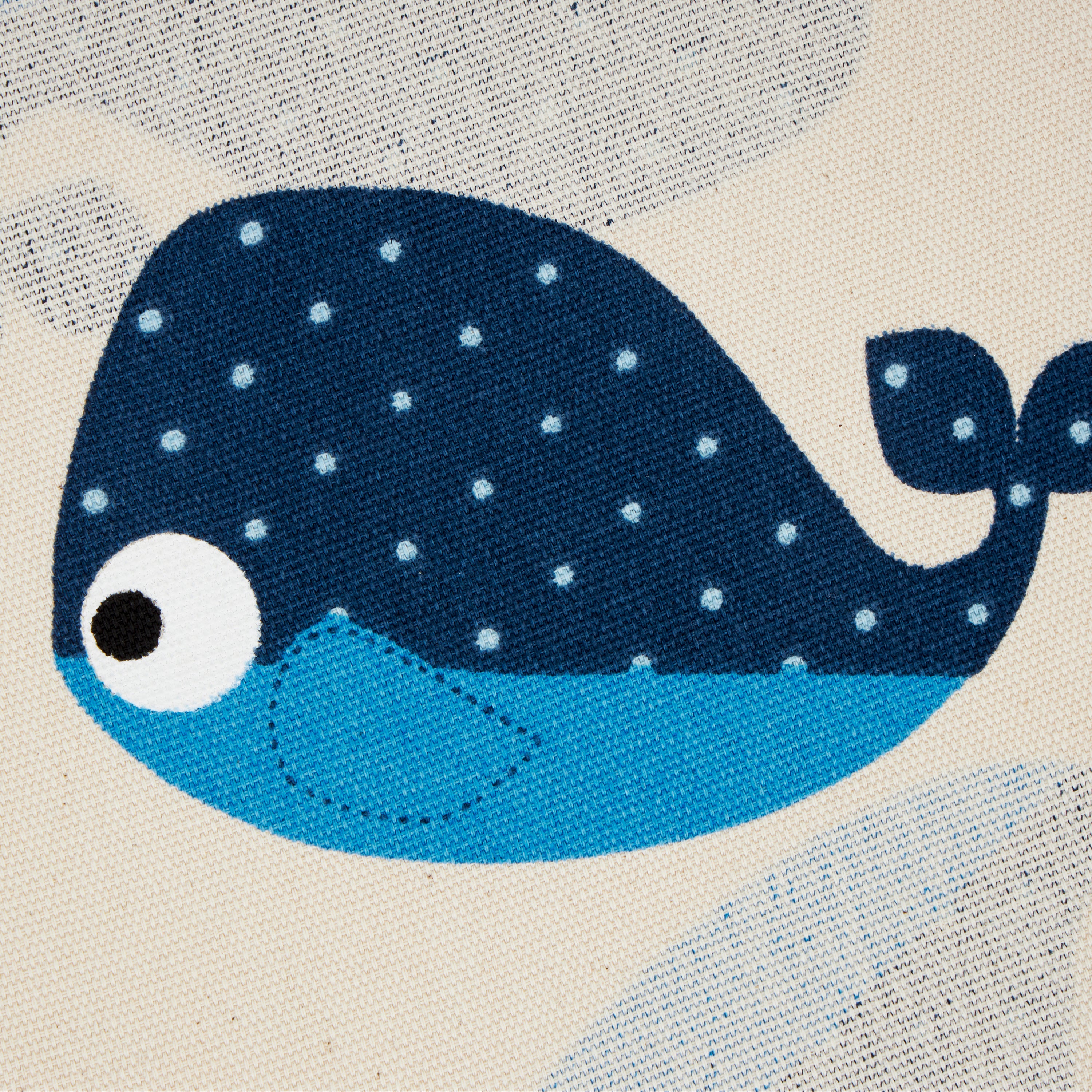 3 Sprouts Convertible Toy Storage Bag and Portable Play Mat, Blue Whale Pattern