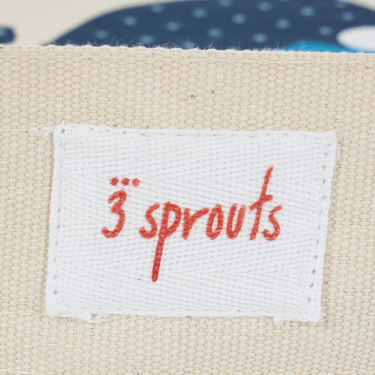 3 Sprouts Convertible Toy Storage Bag and Portable Play Mat, Blue Whale Pattern
