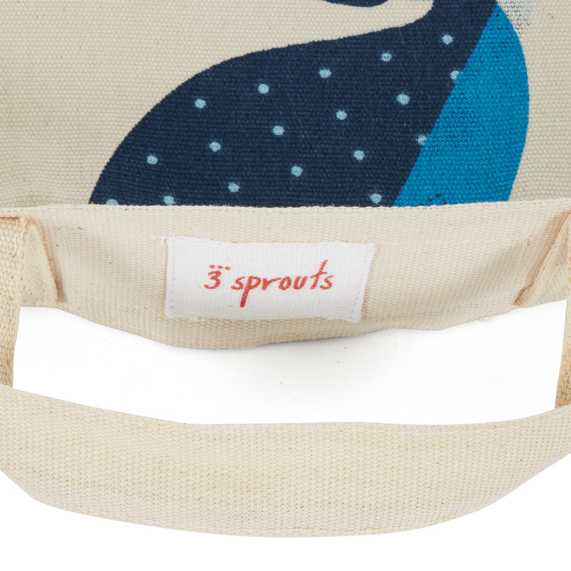 3 Sprouts Convertible Toy Storage Bag and Portable Play Mat, Blue Whale Pattern