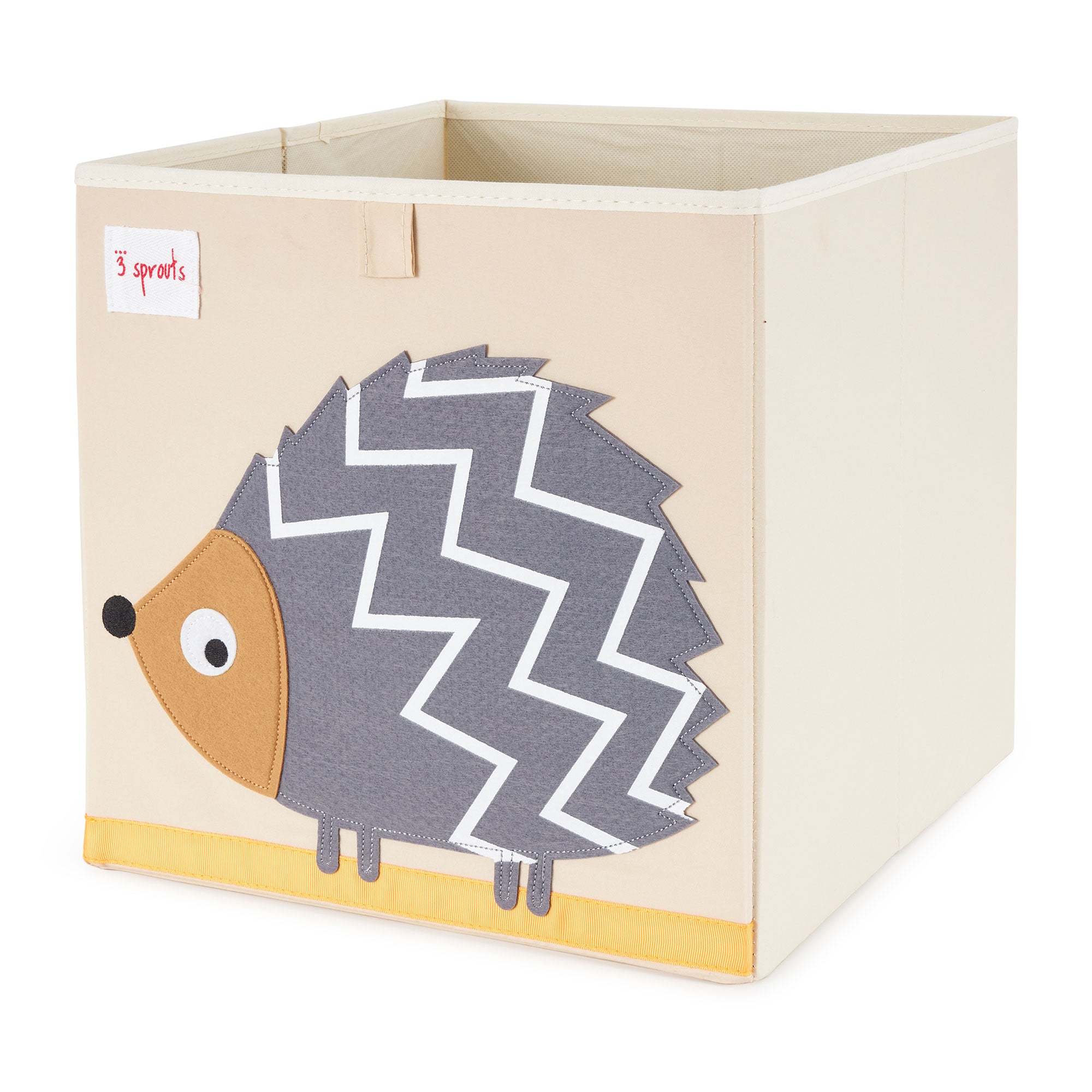 3 Sprouts Children's Foldable Fabric Storage Cube Box Soft Toy Bin, Pet Hedgehog