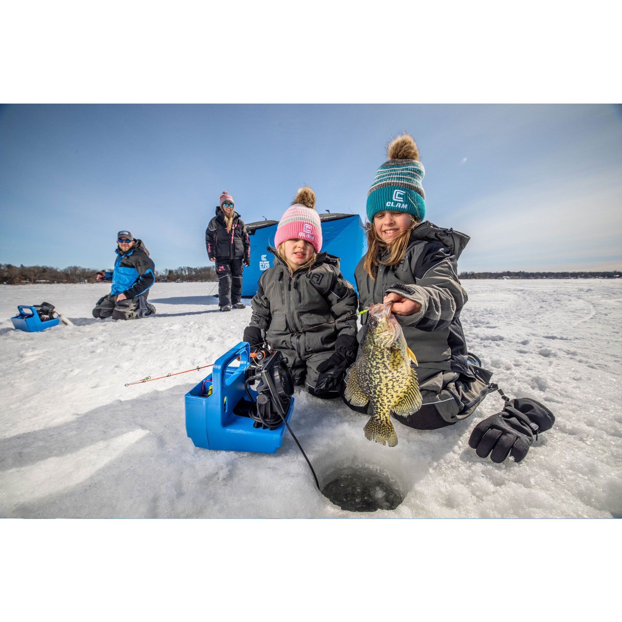 CLAM Portable 6 x 12 Ft C-720 Pop Up Ice Fishing Thermal Hub Shelter Tent (Used) - VMInnovations