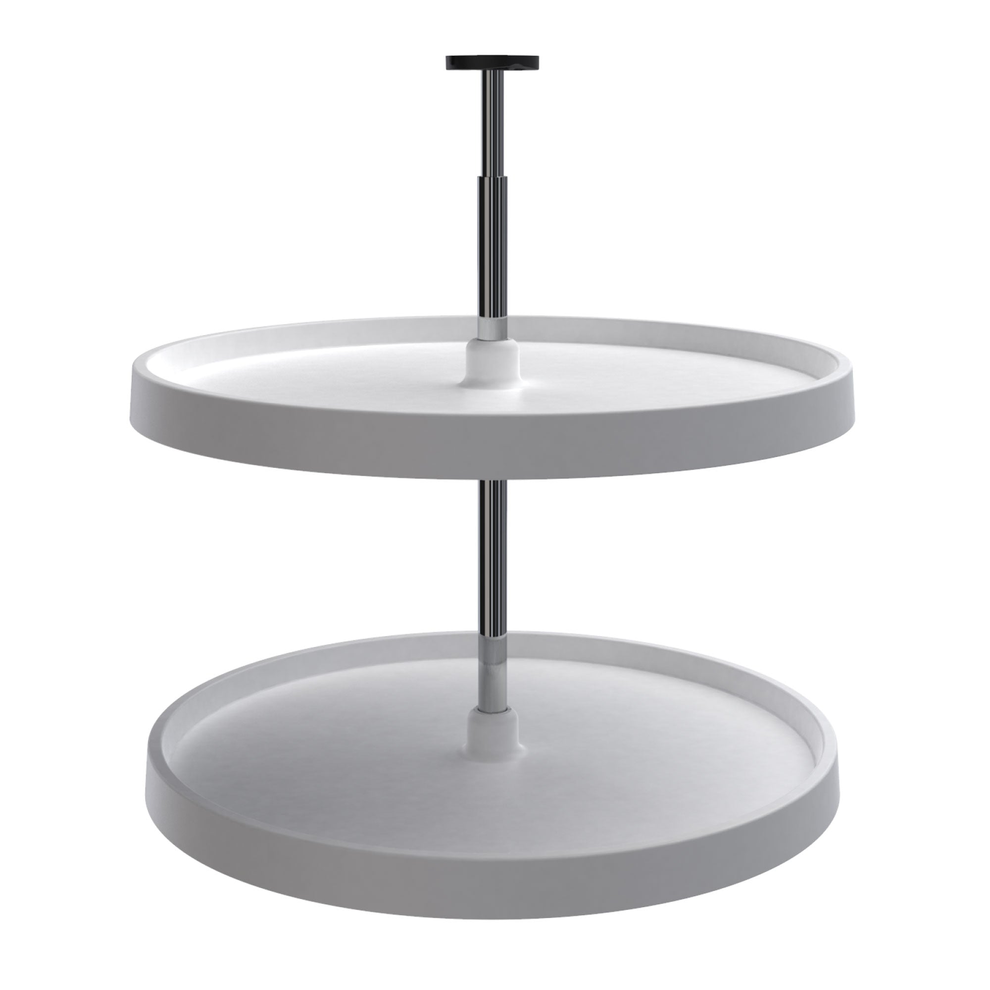 Rev-A-Shelf 24'' Lazy Susan Full-Circle Polymer 2-Shelf, White, 3072-24-11-52 - VMInnovations