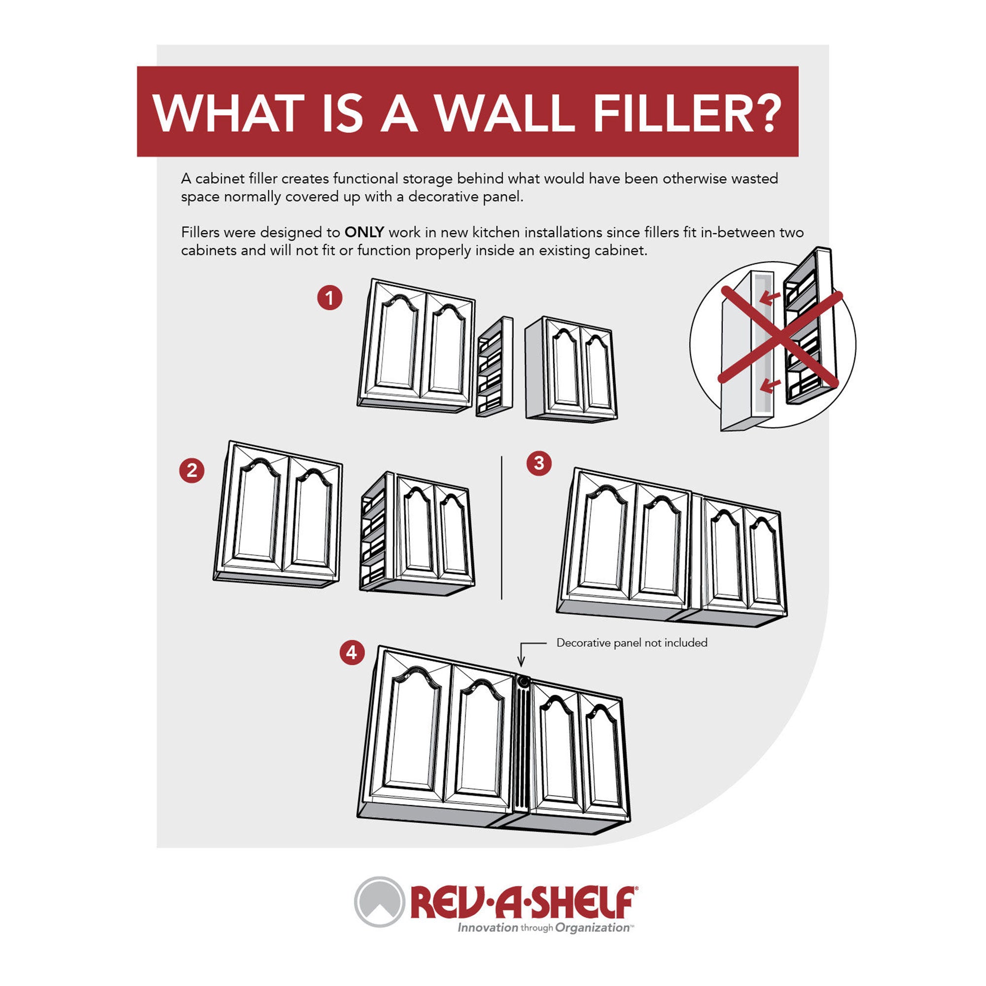 Rev-A-Shelf 432-WF39-6C 6"x39" Pullout Between Cabinet Wall Filler (Open Box)
