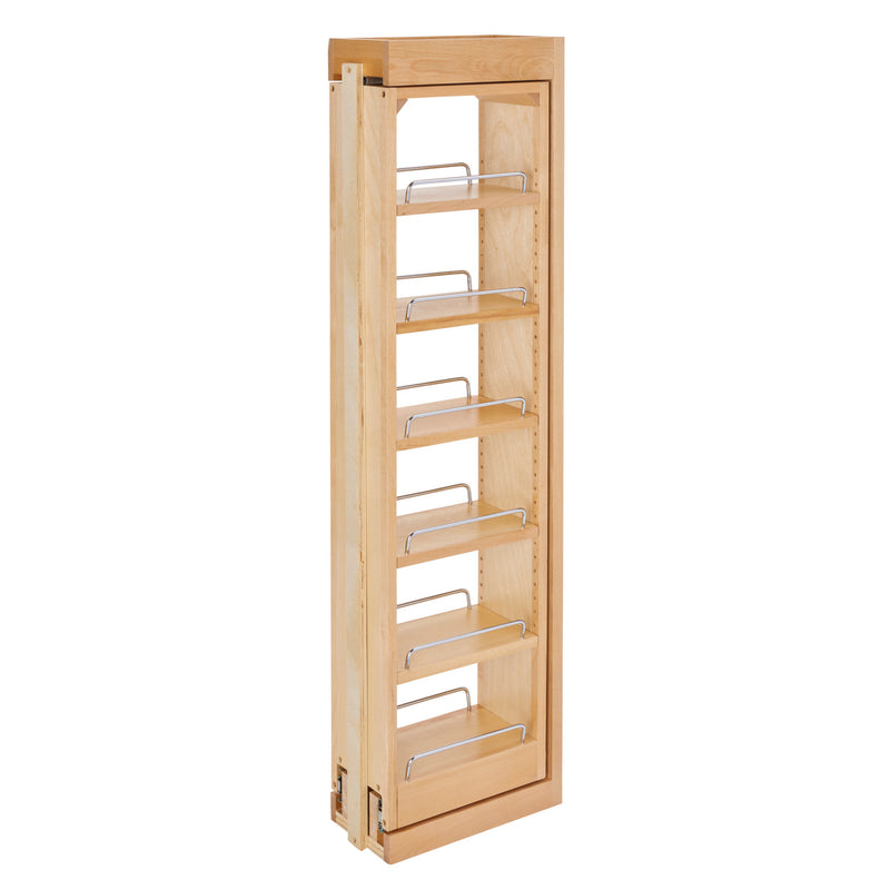 Rev-A-Shelf Pull Out Wall Filler Cabinet Wooden Organizer, 42" Hgt, 432-WF42-6C