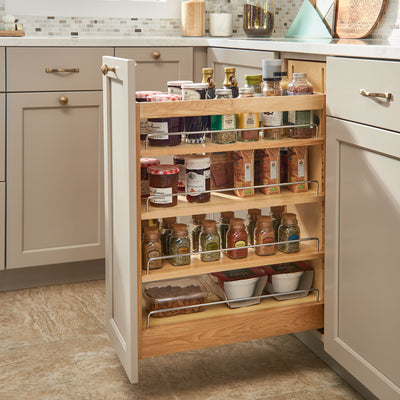 Rev-A-Shelf 10.25" Pull Out Kitchen Cabinet Organizer Soft-Close, 448-BCSC-9C