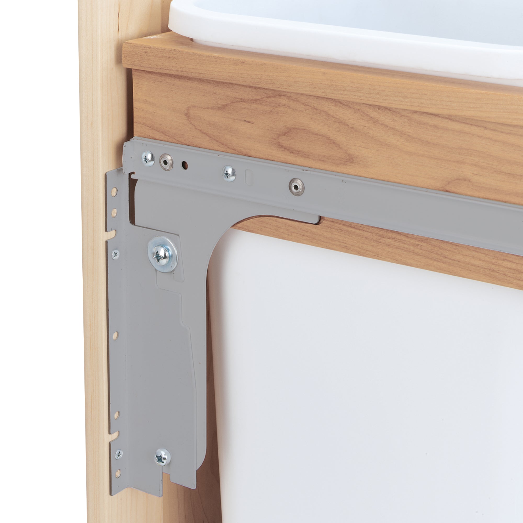 Rev-A-Shelf Double Pullout Top Mount Trash Cans 35 qt., White, 4WCTM-21DM2-162