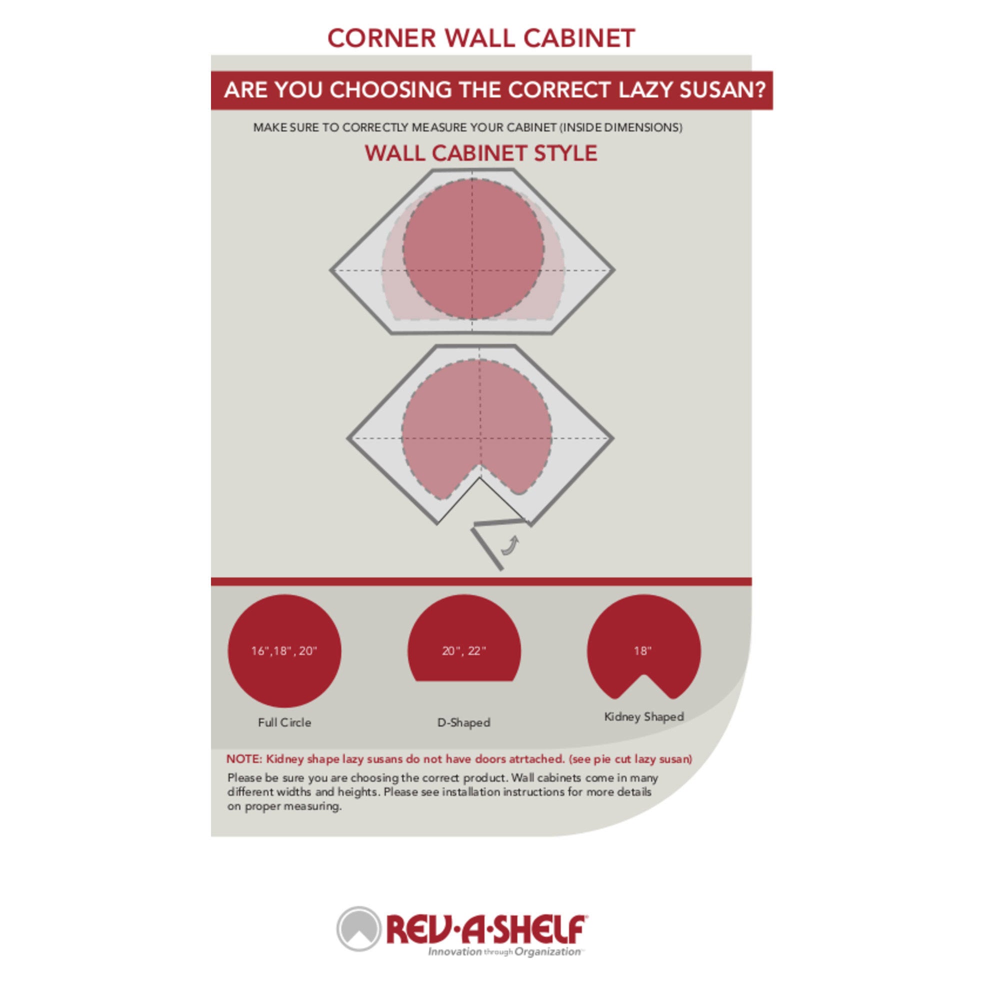 Rev-A-Shelf 18" Lazy Susan Full Circle 2-Shelf Storage, Maple, 4WLS072-18-52 - VMInnovations