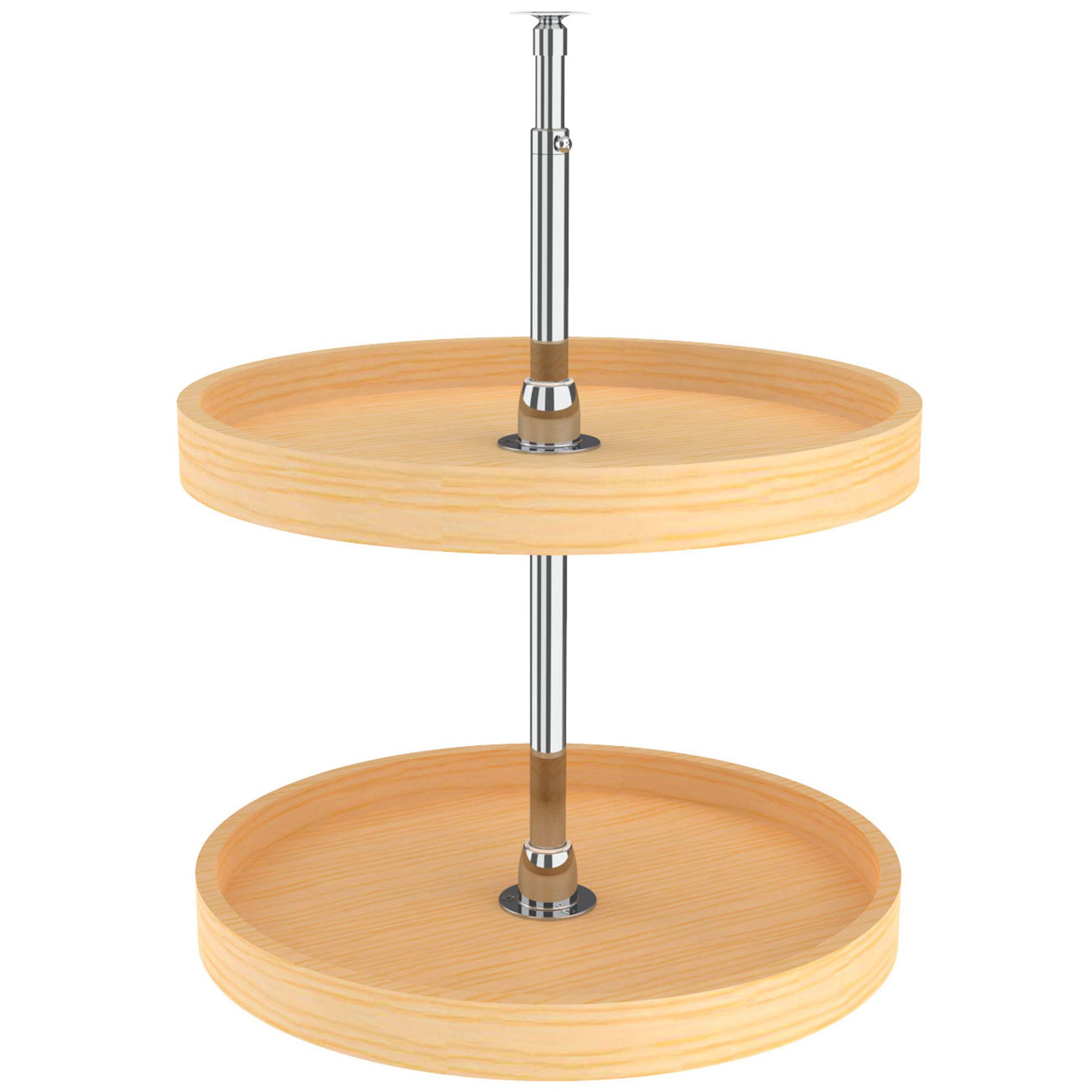 Rev-A-Shelf 22" Lazy Susan Full Circle Wooden 2-Shelf Storage, 4WLS072-22-52 - VMInnovations