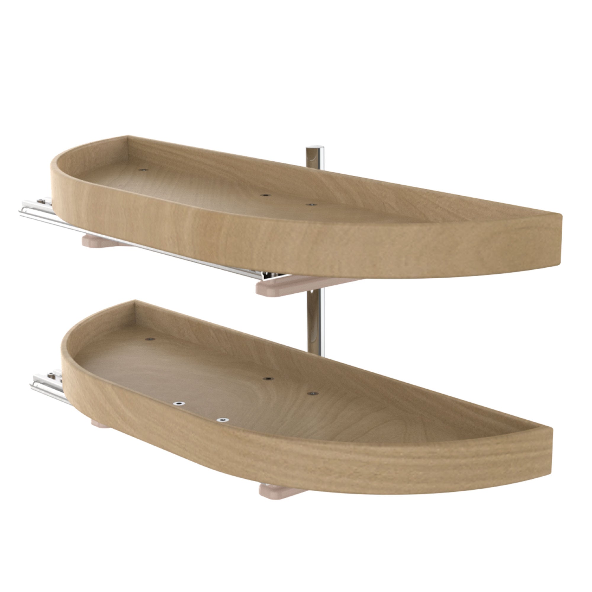 Rev-A-Shelf 32 Inch Wooden Cabinet 2-Shelf Half Moon Lazy Susan (Open Box)