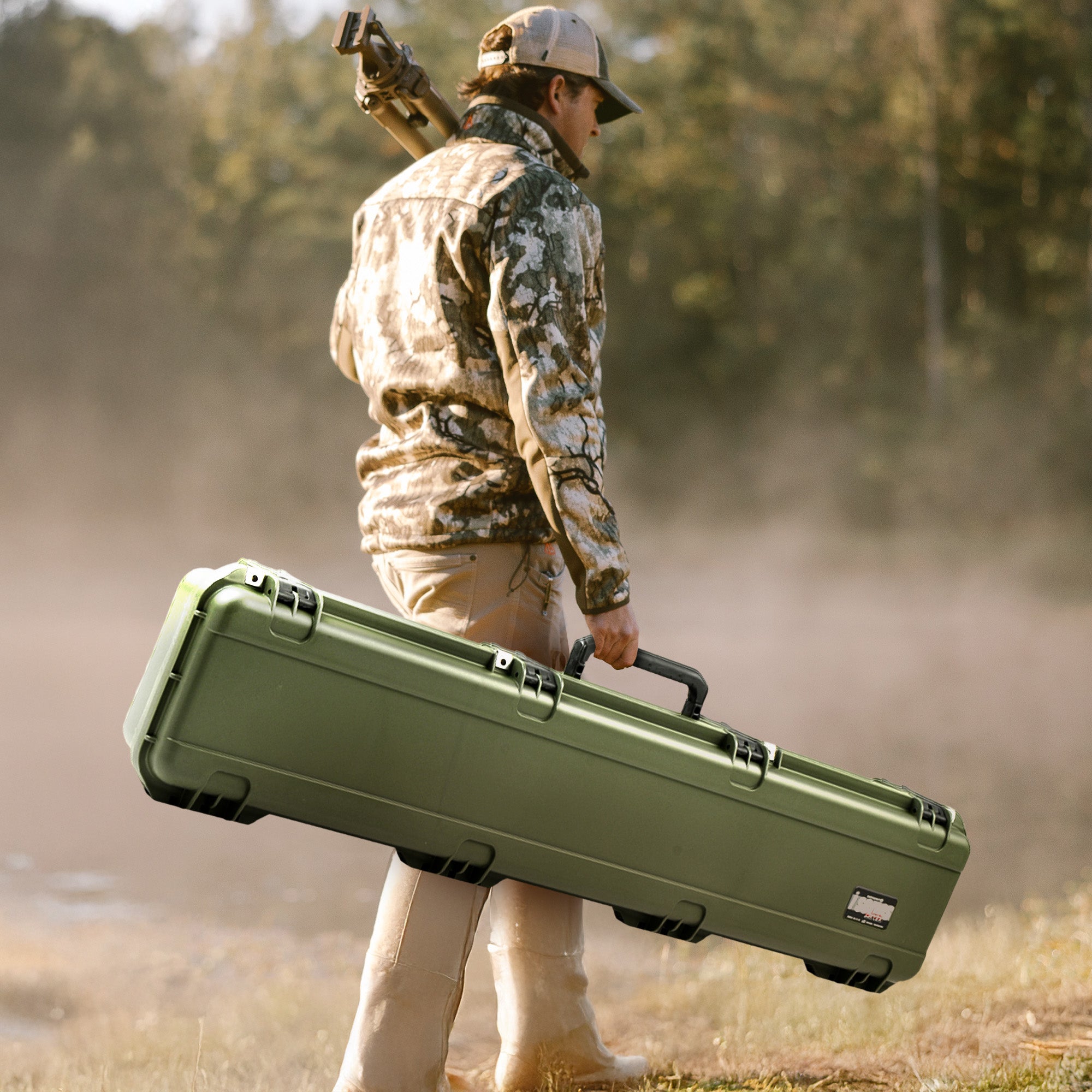SKB Cases iSeries Hard Exterior Waterproof Utility Rifle Case, Green (Open Box) - VMInnovations