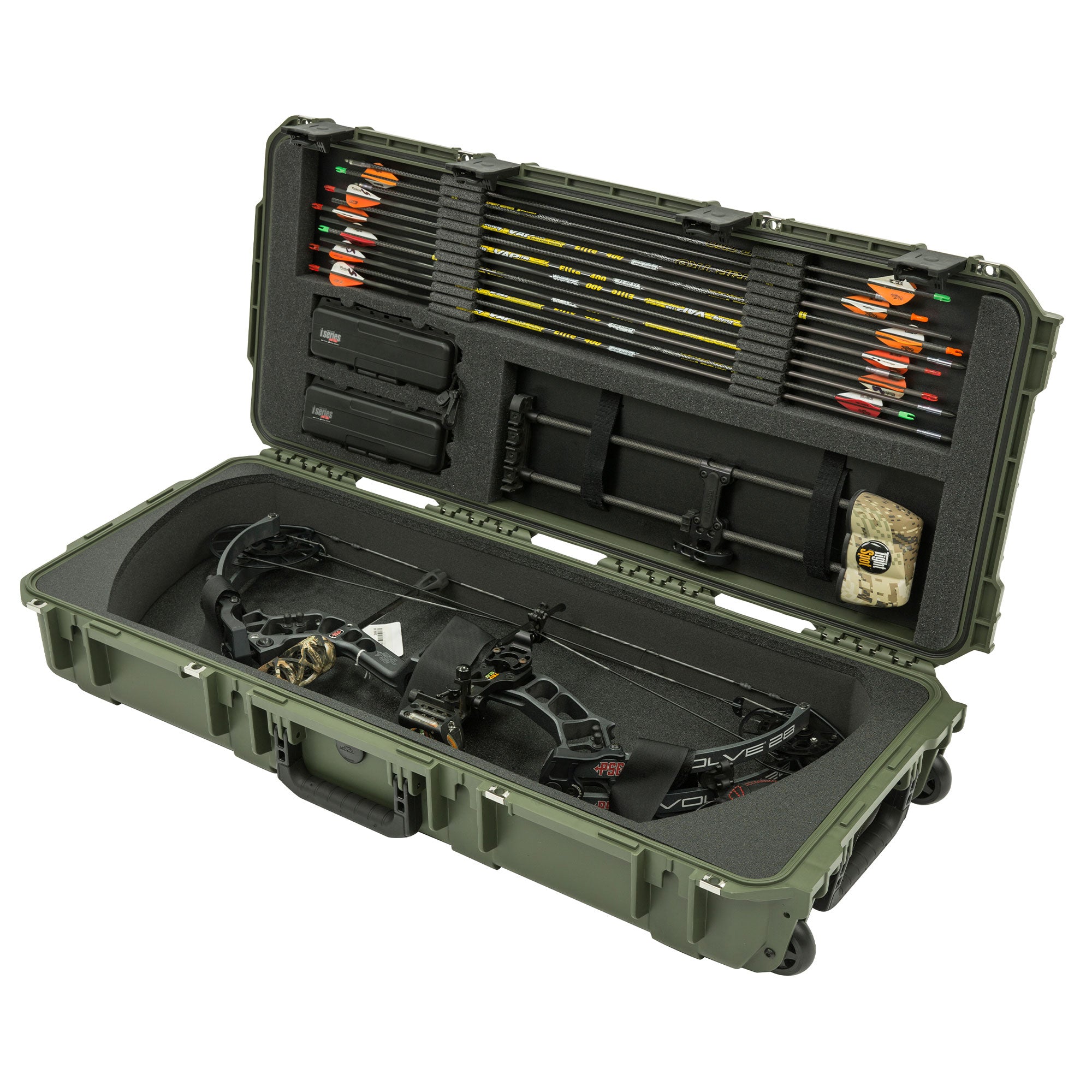 SKB Cases Hard Plastic Exterior Parallel Limb Bow Crossbow Case, Green(Open Box) - VMInnovations