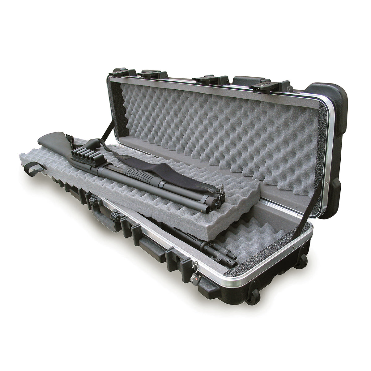 SKB Cases 4009 Hard Exterior Waterproof Short Double Rifle Transport Case, Black - VMInnovations