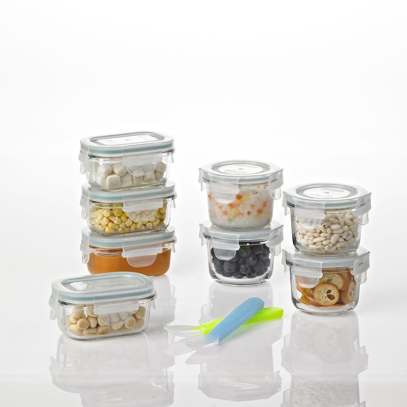 Glasslock Homemade Baby Food BPA Free Glass Storage Containers 18 Piece Set - VMInnovations