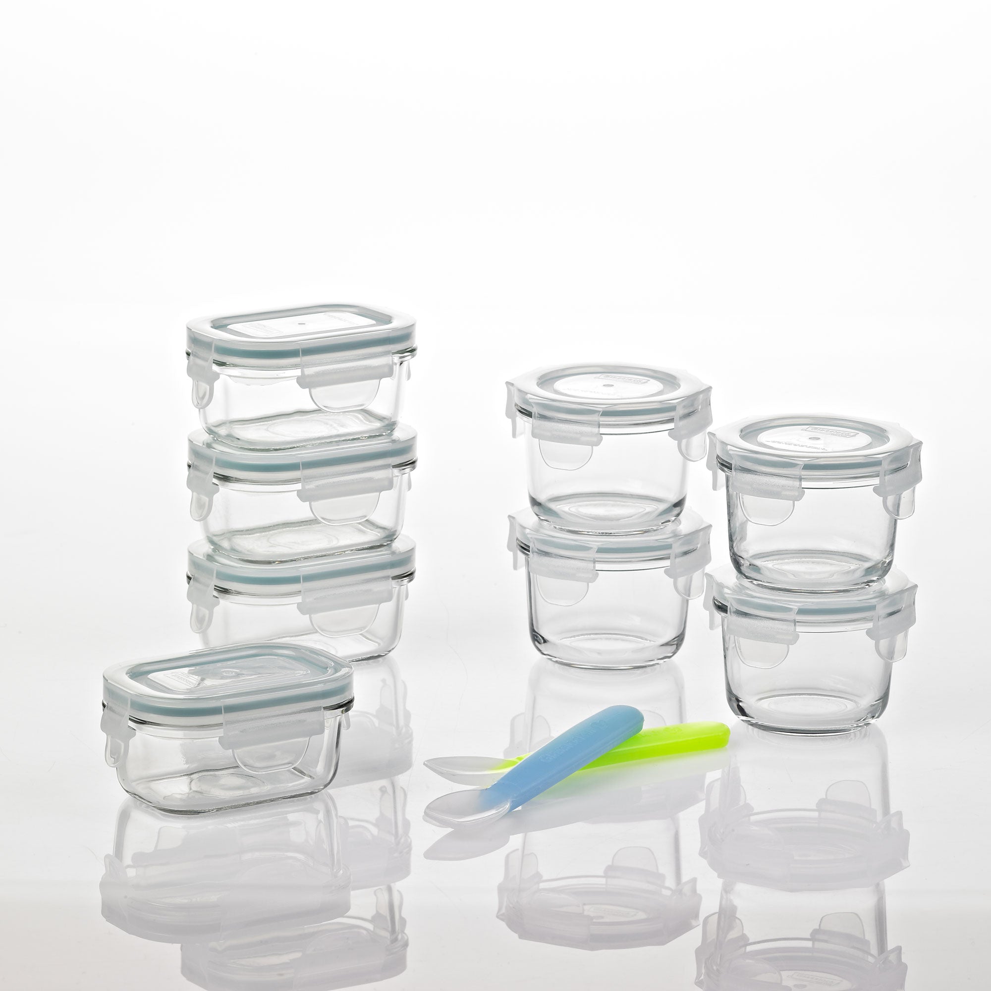 Glasslock Baby Food BPA Free Glass Storage Containers 18 Piece Set (Open Box) - VMInnovations