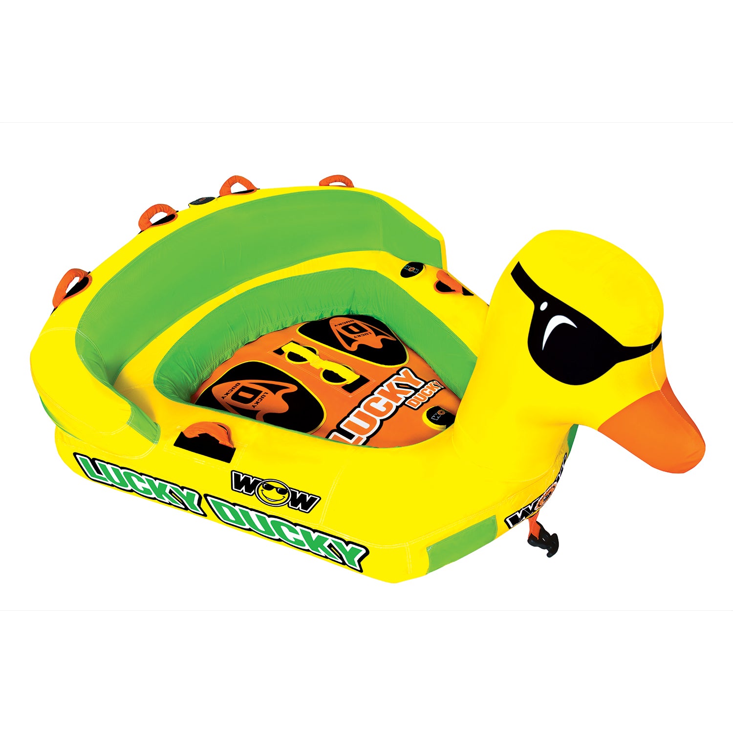 WOW Watersports Mega Ducky 2 Person Boating Tube and Rainbow Unicorn Lake Tube
