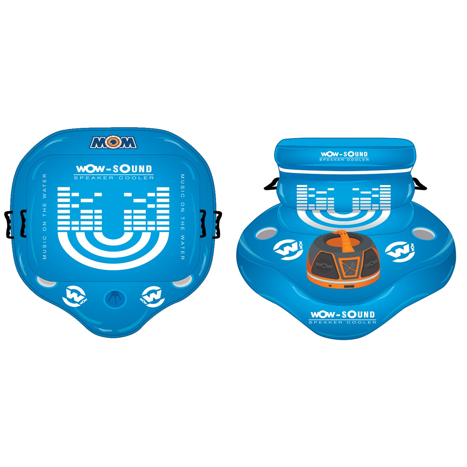 WOW Watersports Inflatable 30 Qt 30 Can Heavy Duty Floating Drink Cooler, Blue - VMInnovations
