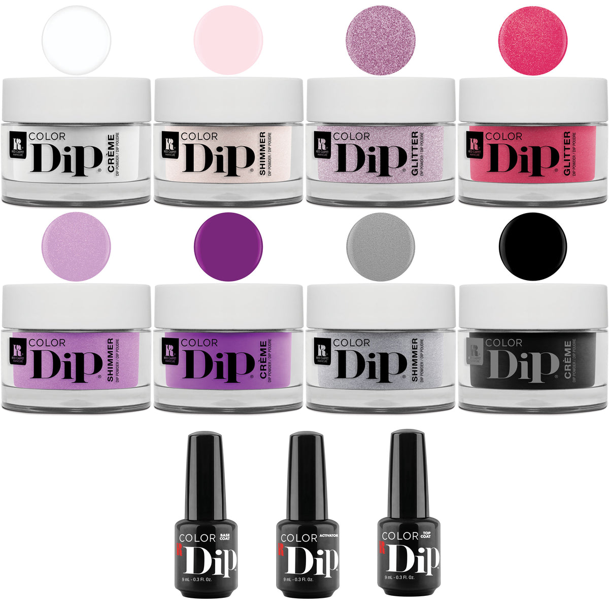 Red Carpet Manicure Nail Color Dip Powder Essentials Kit, 8 Colors (Open Box)