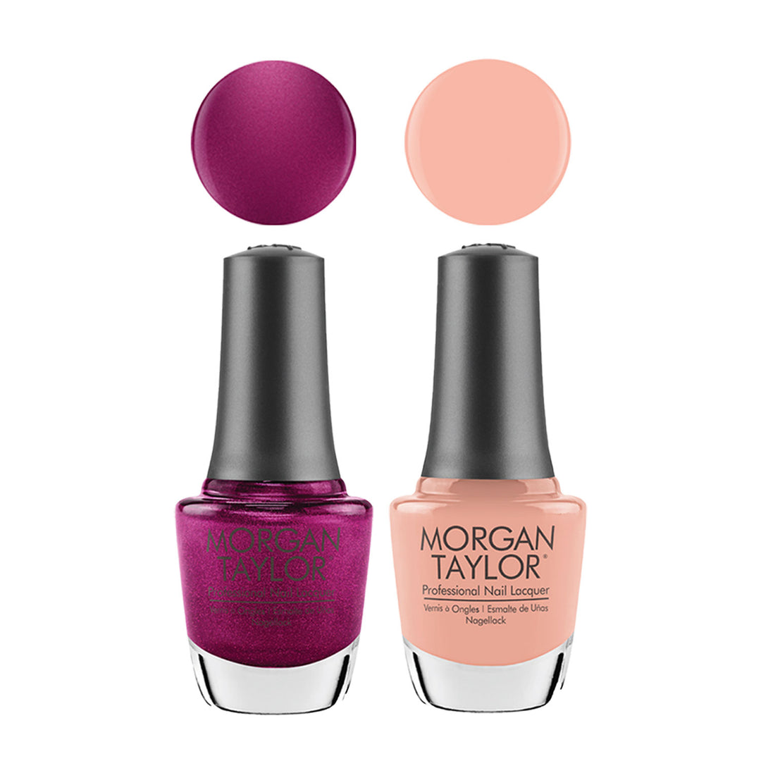 Gelish Mini & Morgan Taylor Feel the Vibes Gel Polish and Lacquer Set, 4 Pack - VMInnovations