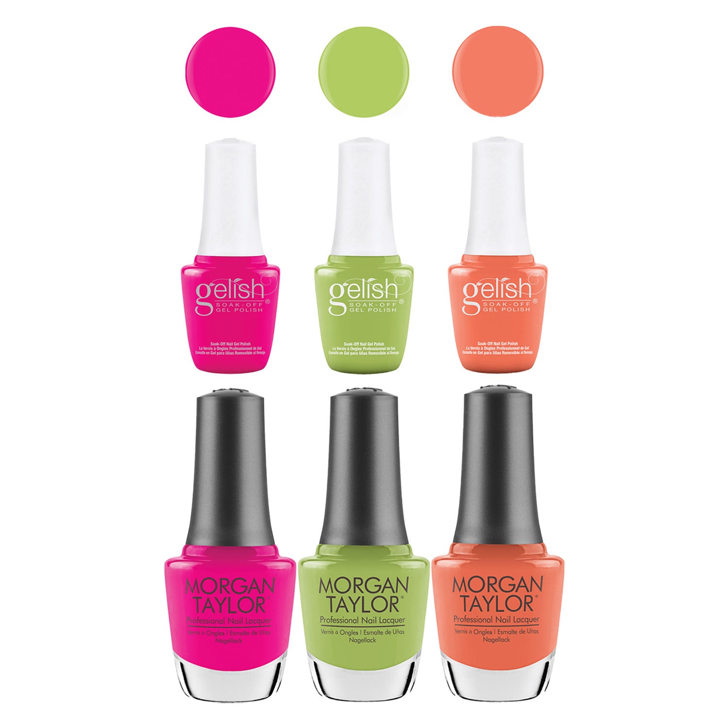 Gelish Mini & Morgan Taylor Feel the Vibes Gel Polish and Lacquer Set (Open Box)