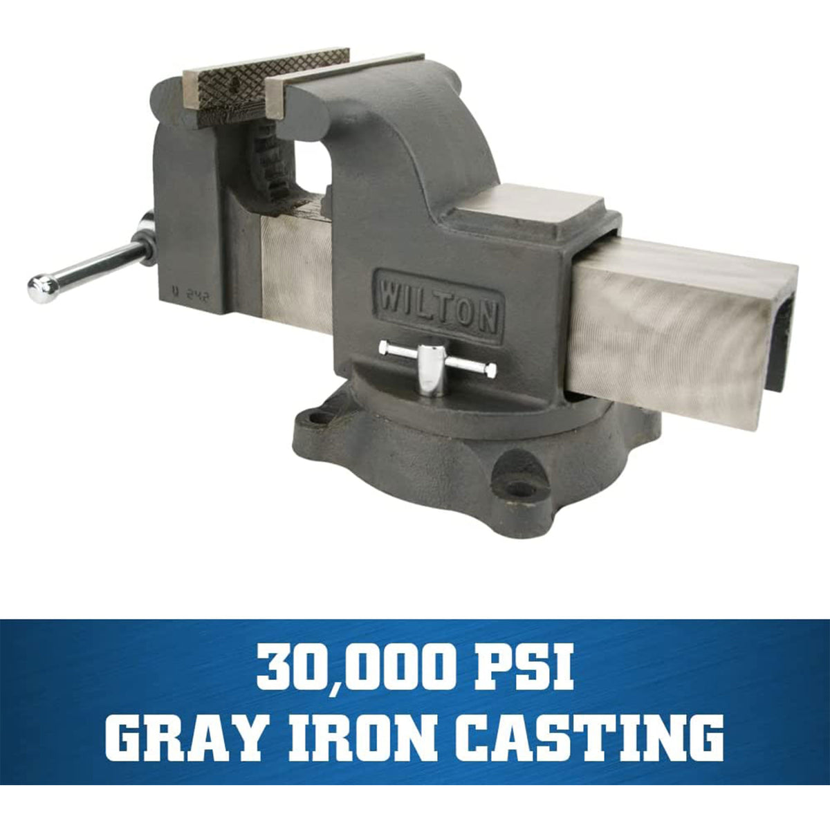 Wilton Tools 63301 5" Wide Jaw 5" Jaw Opening Steel Swivel Base Mechanics Vise