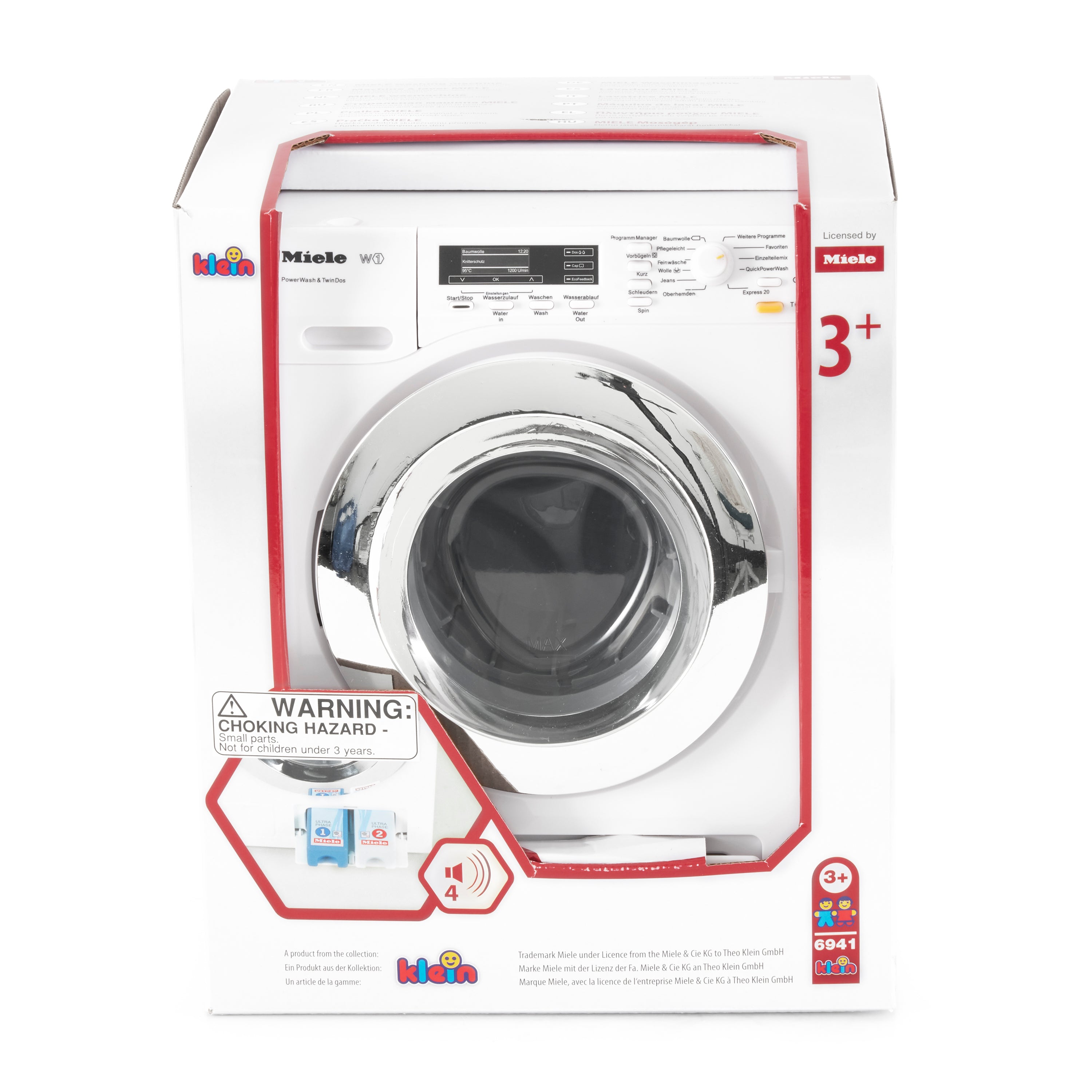 Theo Klein Children Kids Miele Pretend Play Washing Machine, Ages 3 Up(Open Box) - VMInnovations
