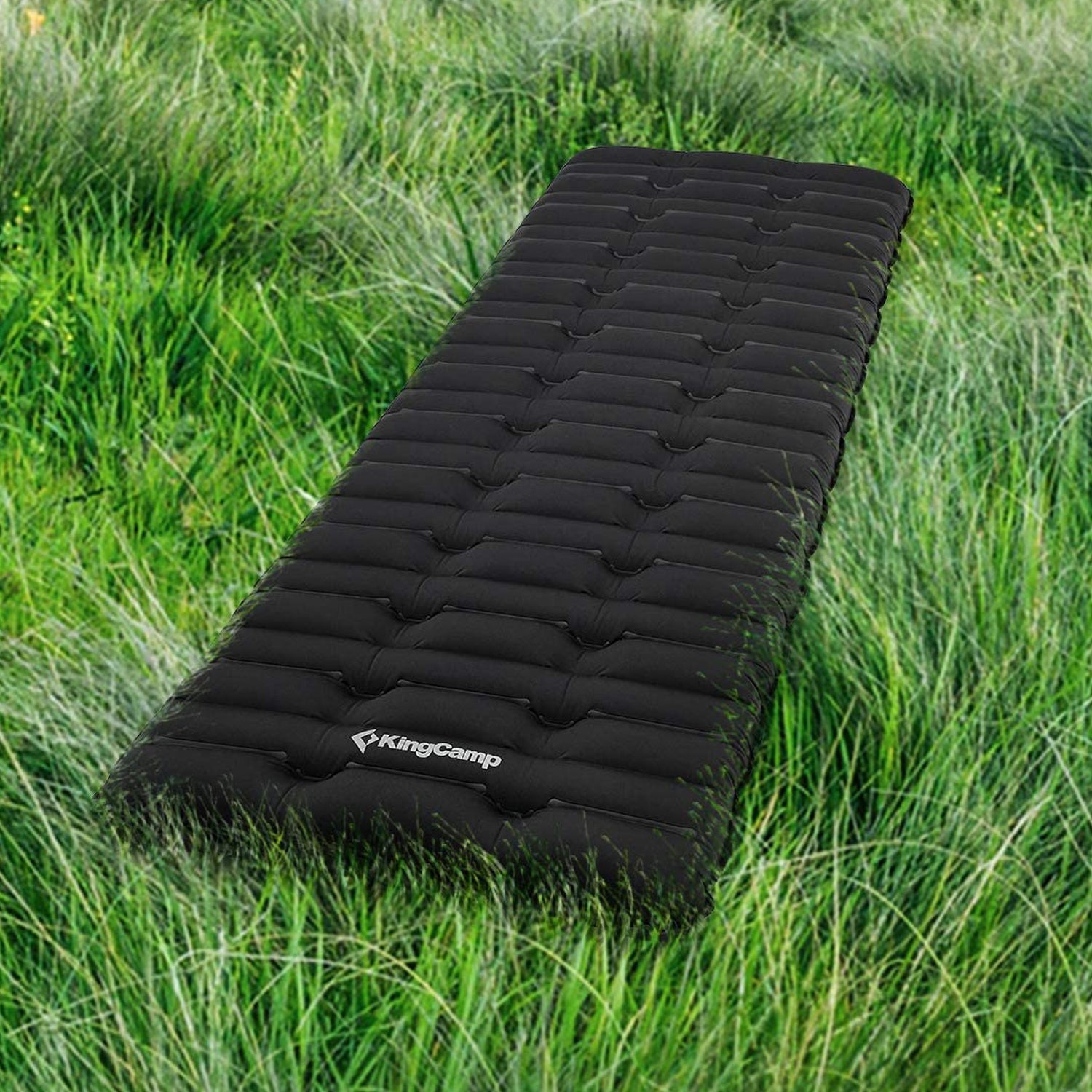 KingCamp 74.8 x 24.8 Inch Outdoor Waterproof Inflatable Sleeping Pad, Black - VMInnovations
