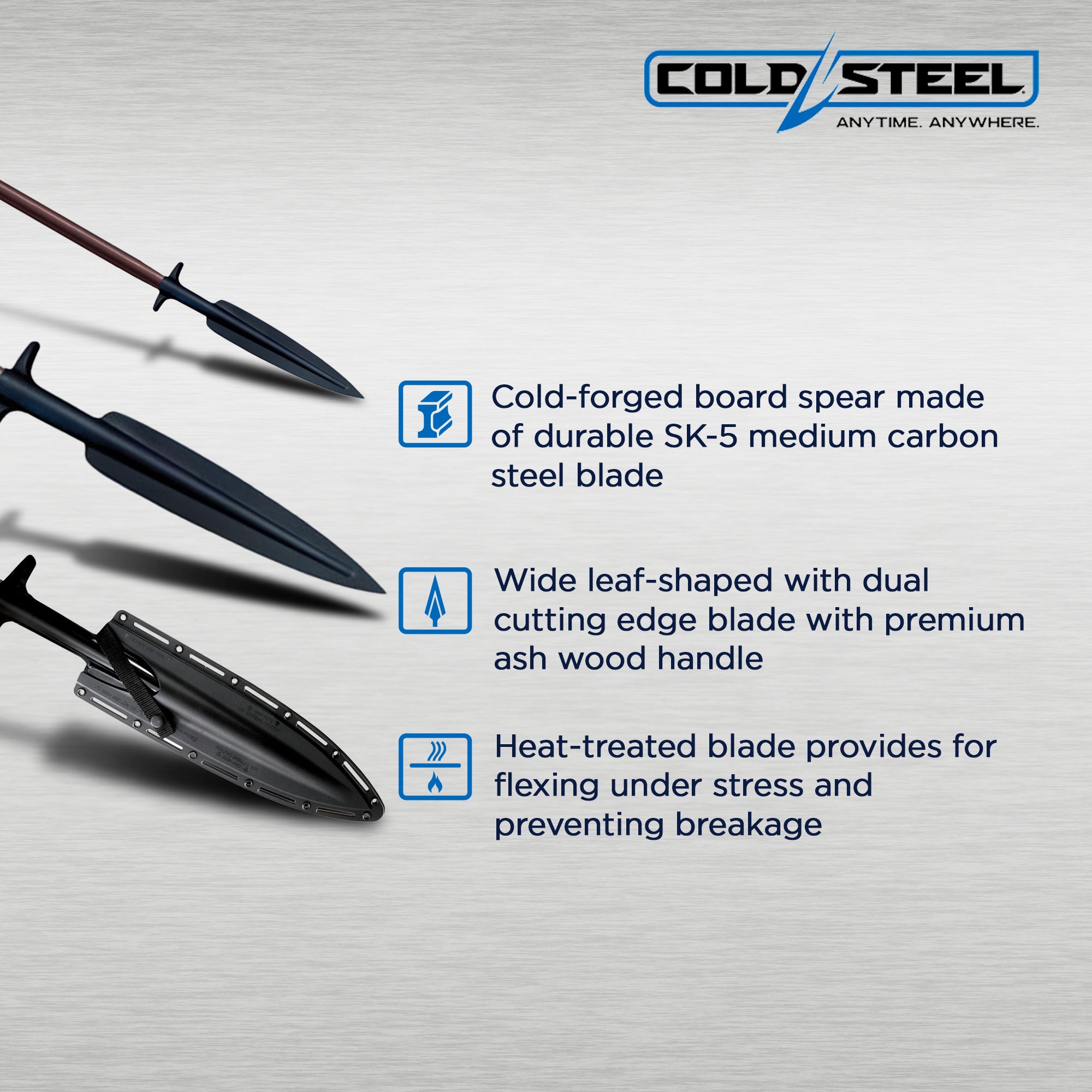 Cold Steel Medium Carbon Steel Boar Hunting Spear with Secure Ex Sheath (Used) - VMInnovations