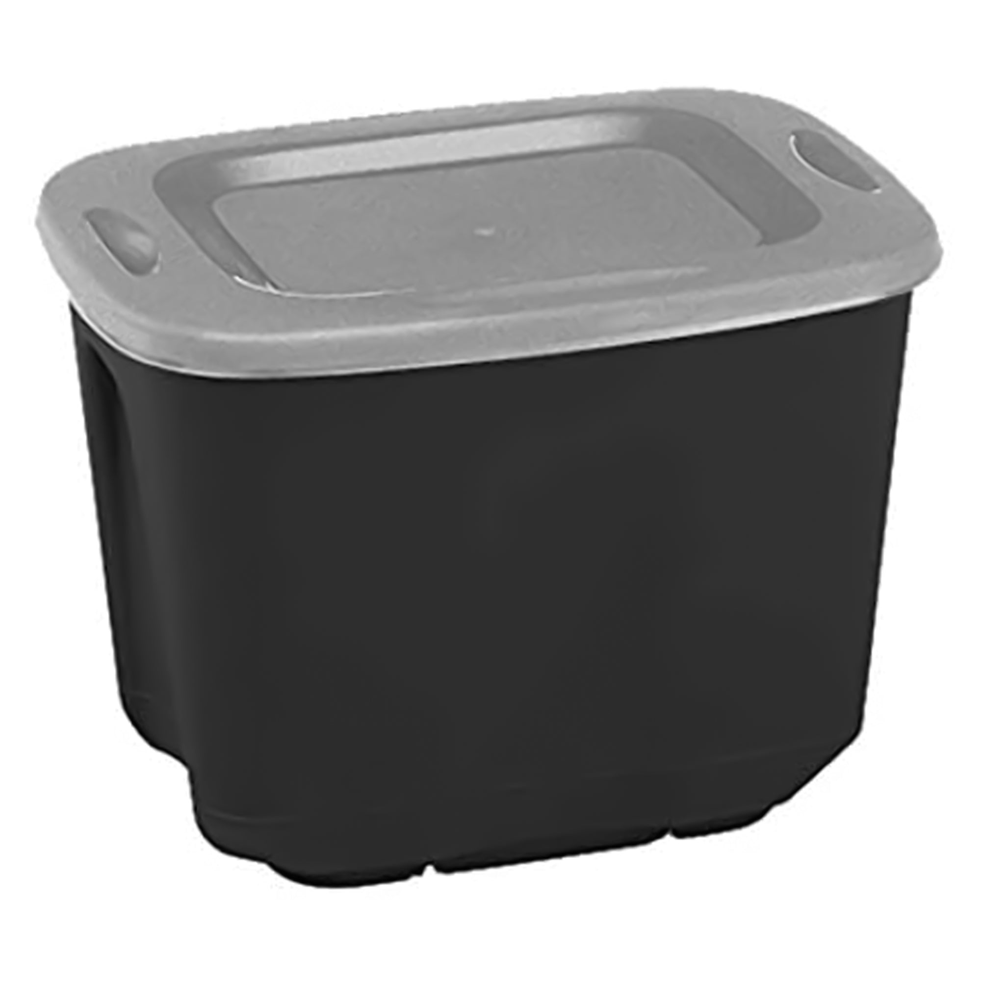Homz 6610BKTS.10 10 Gallon Molded Plastic Storage Bin with Secure Lid (2 Pack) - VMInnovations