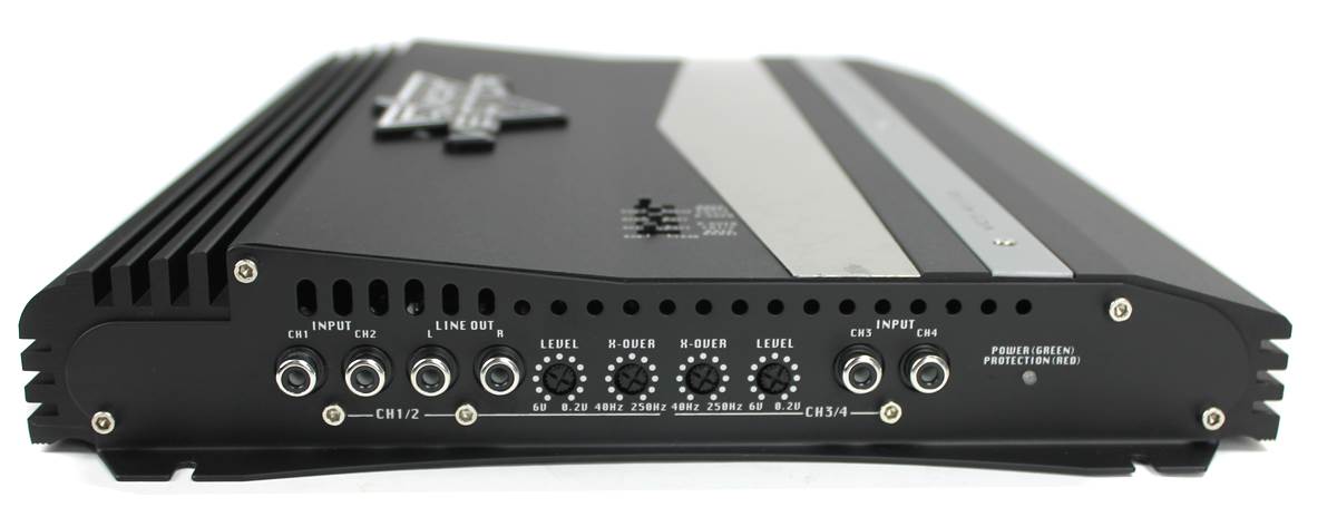 LANZAR 2000W 4-Channel High Power MOSFET Car Audio Amplifier Amp (Open Box)
