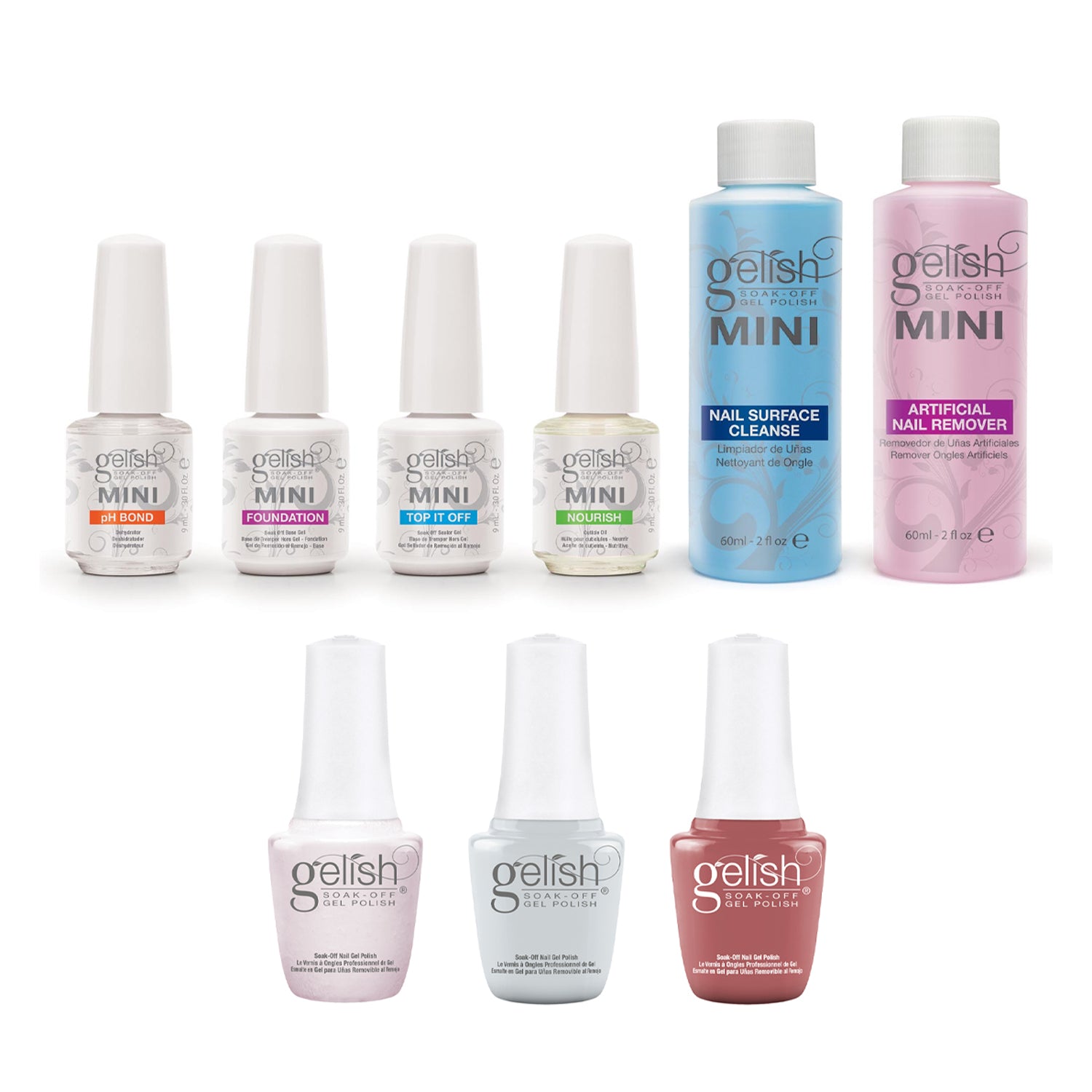Gelish 9mL Out in the Open Collection Gel Nail Polish & MINI Complete Basix