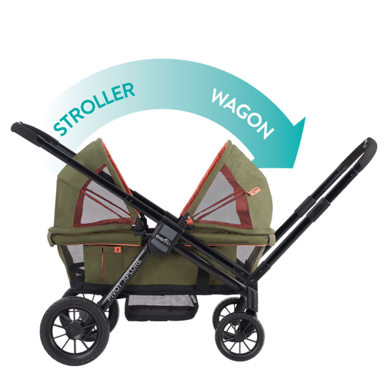 Evenflo 19132264 Pivot Xplore All Terrain Modular Stroller Wagon, Gypsy (Used) - VMInnovations