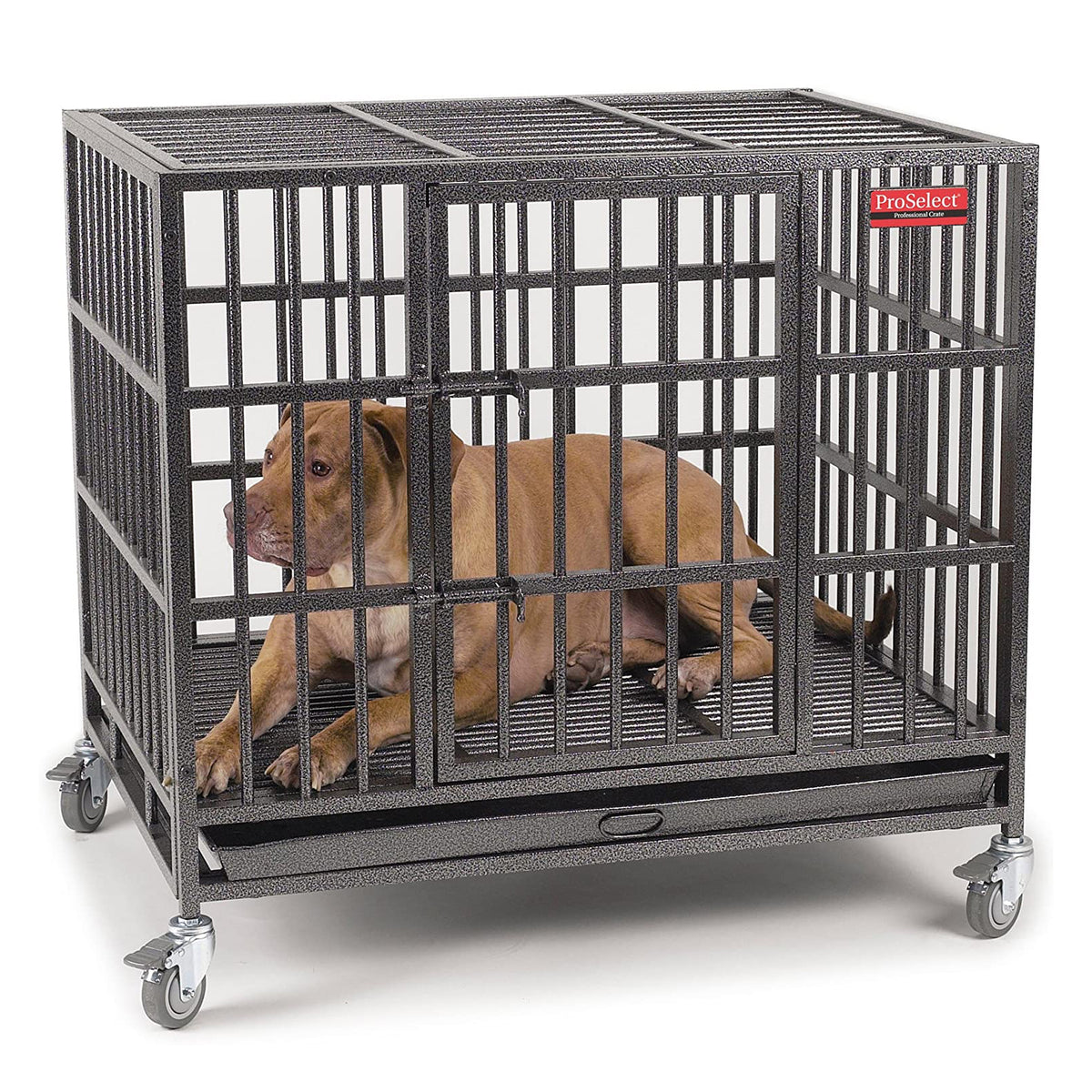 ProSelect Empire Steel Cage Crate for Large Dogs with Tray and Wheels(For Parts)