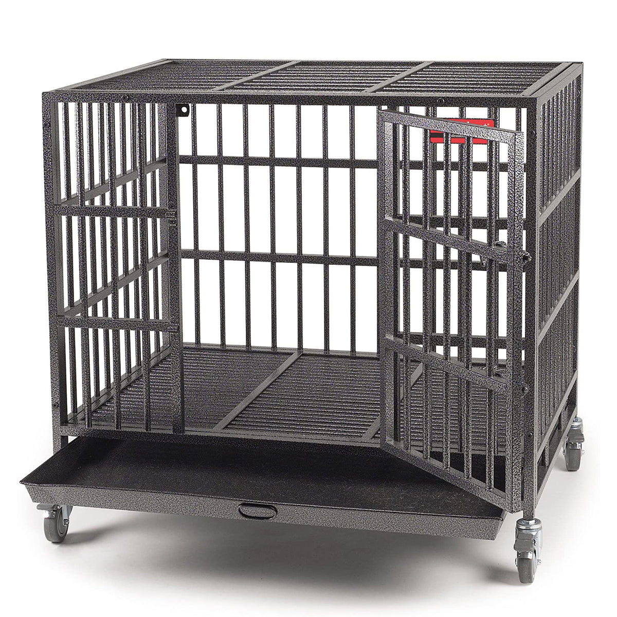 ProSelect Empire Steel Cage for Large Dogs with Tray and Wheels, Black (Used)