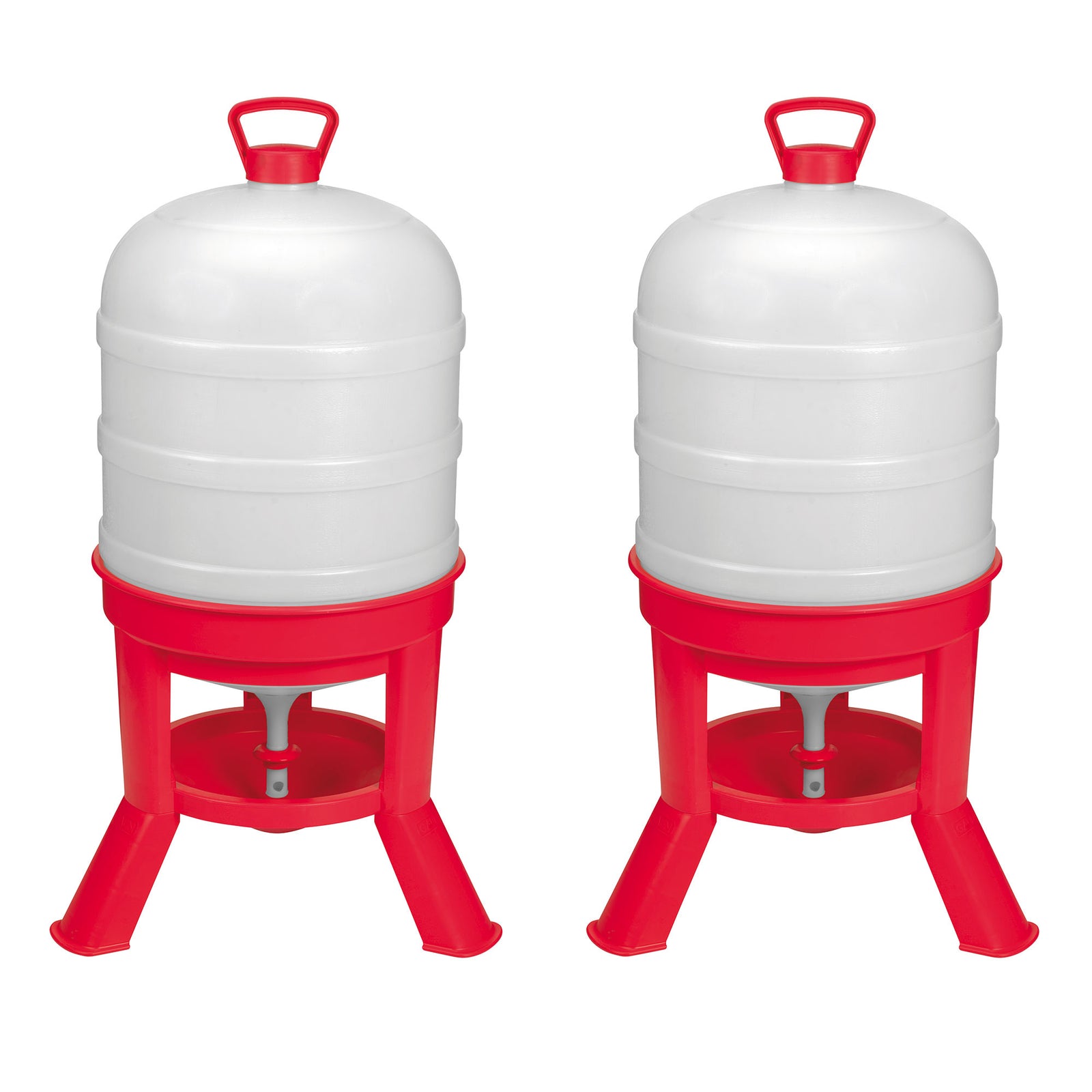 Little Giant 10 Gallon Tank Heavy Duty Poultry Chicken Gravity Waterer (2 Pack) - VMInnovations