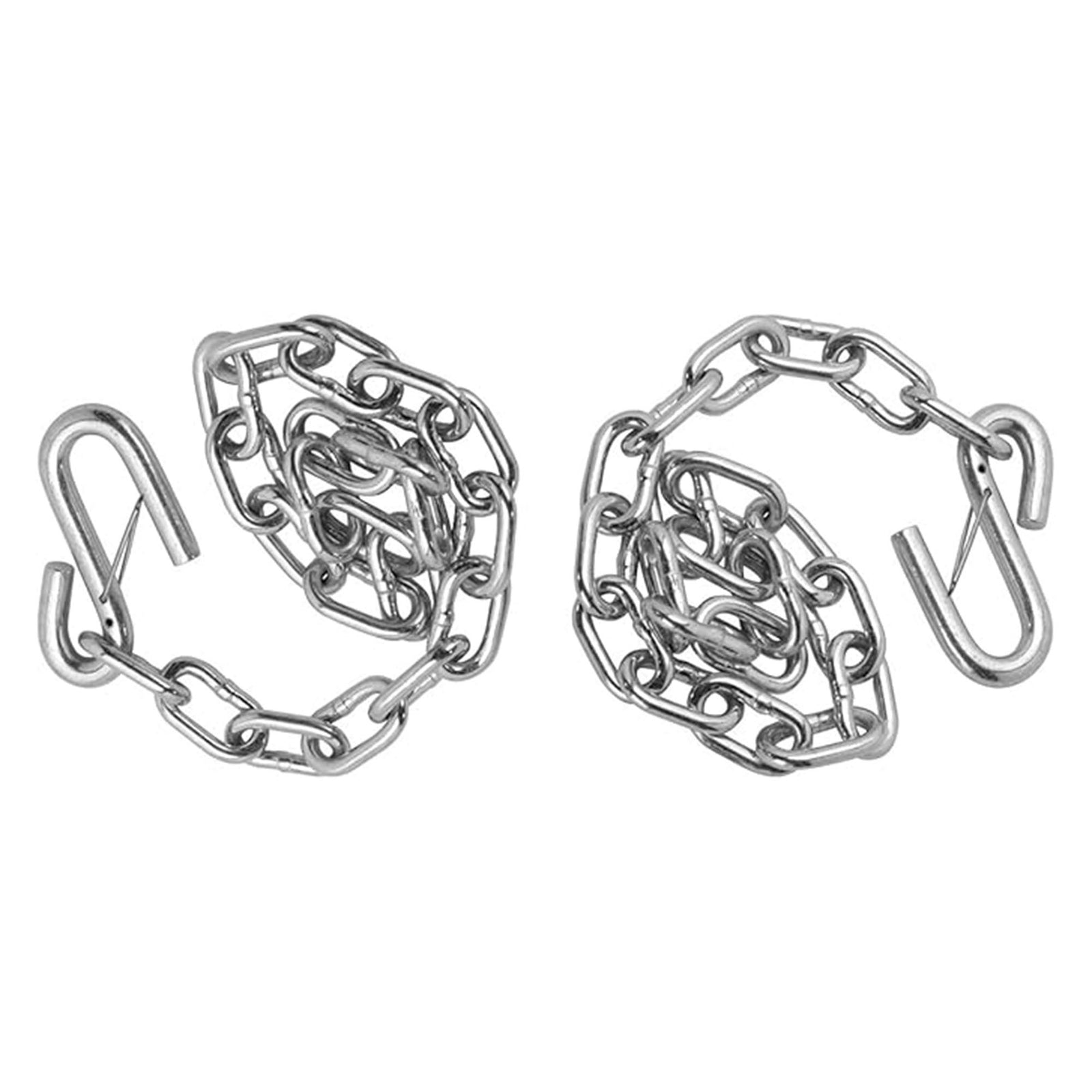 Fulton 24 Inch Trailer Hitch, Durable Steel Safety Chain with S-Hook and Latch - VMInnovations