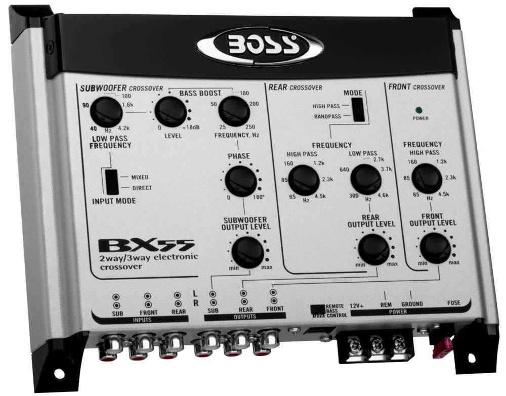 BOSS BX55 2/3 Way Electronic Crossover Bass w/ Remote & Stereo Equalizer Preamp