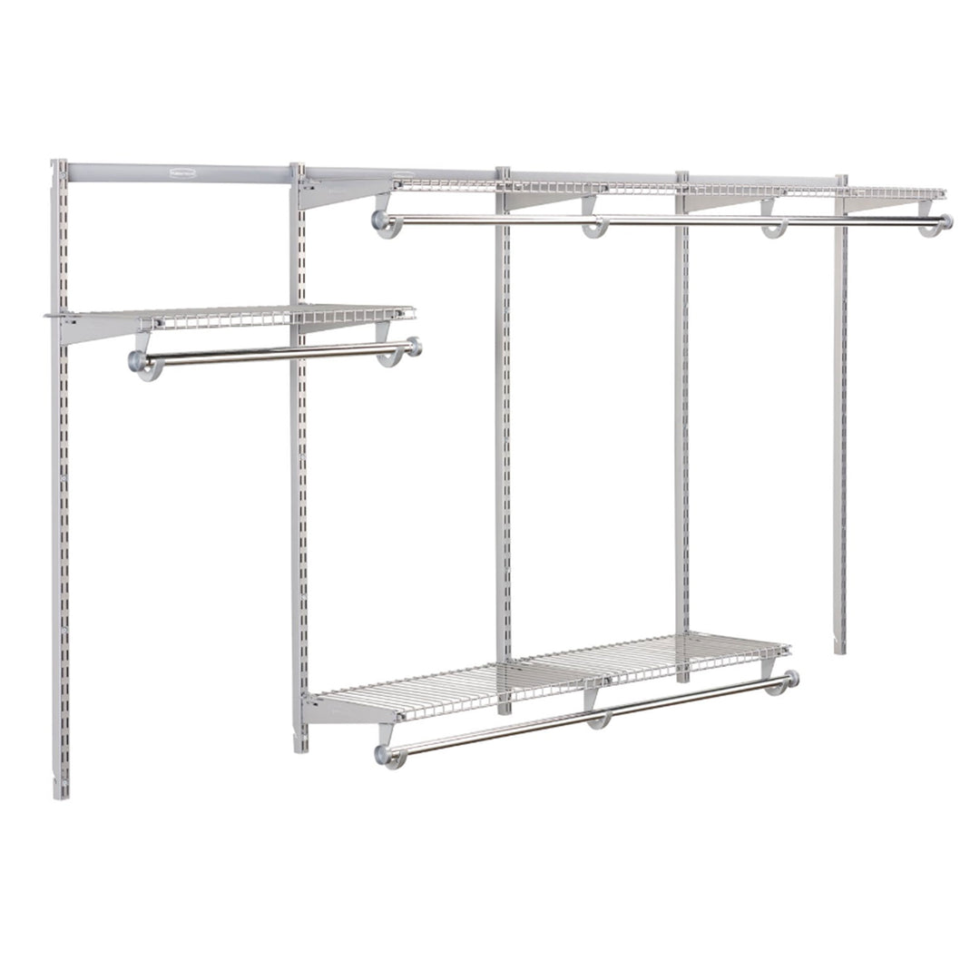 Rubbermaid Configurations Classic Custom 4' to 8' Wide Metal Closet Storage Kit - VMInnovations