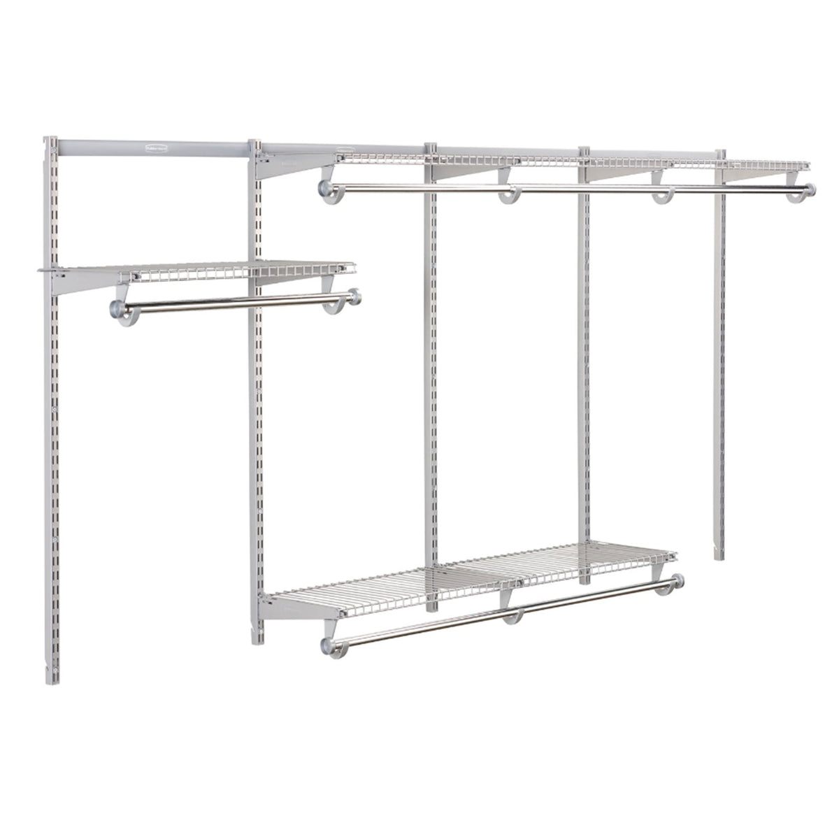 Rubbermaid Classic Custom 4' to 8' Wide Metal Closet Storage Kit (For Parts)