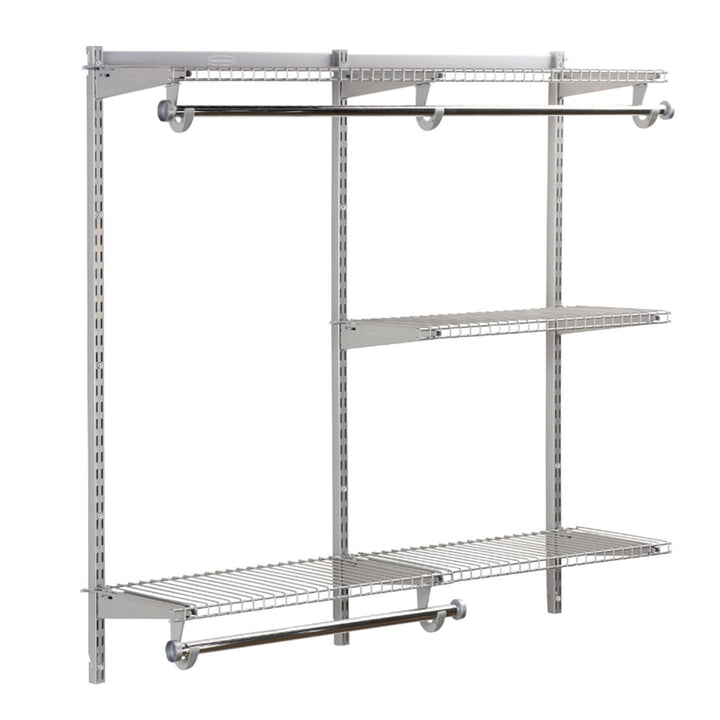Rubbermaid Configurations Classic Custom 4' to 8' Wide Metal Closet Storage Kit - VMInnovations