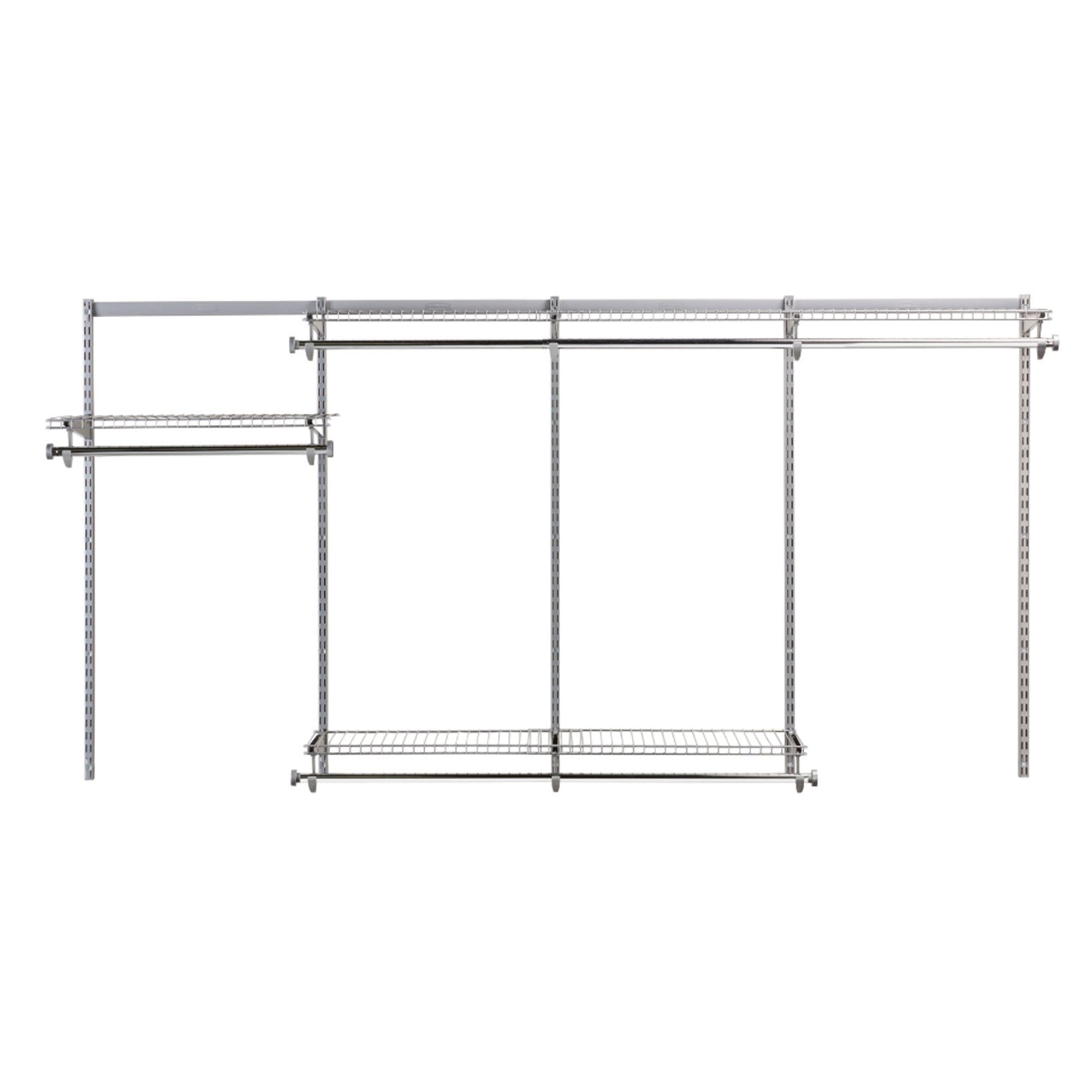 Rubbermaid Classic Custom 4' to 8' Wide Metal Closet Storage Kit (For Parts)