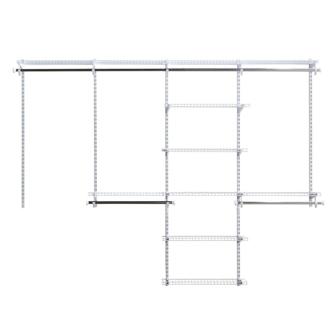 Rubbermaid Configurations Classic Custom 4' to 8' Wide Metal Closet Storage Kit - VMInnovations