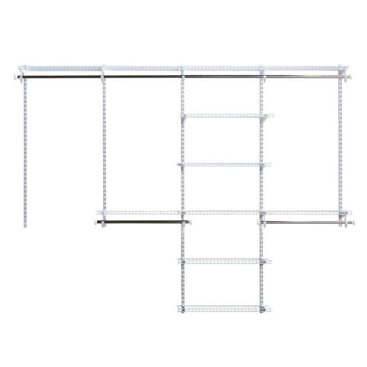 Rubbermaid Configurations Classic Custom 4' to 8' Wide Metal Closet Storage Kit - VMInnovations